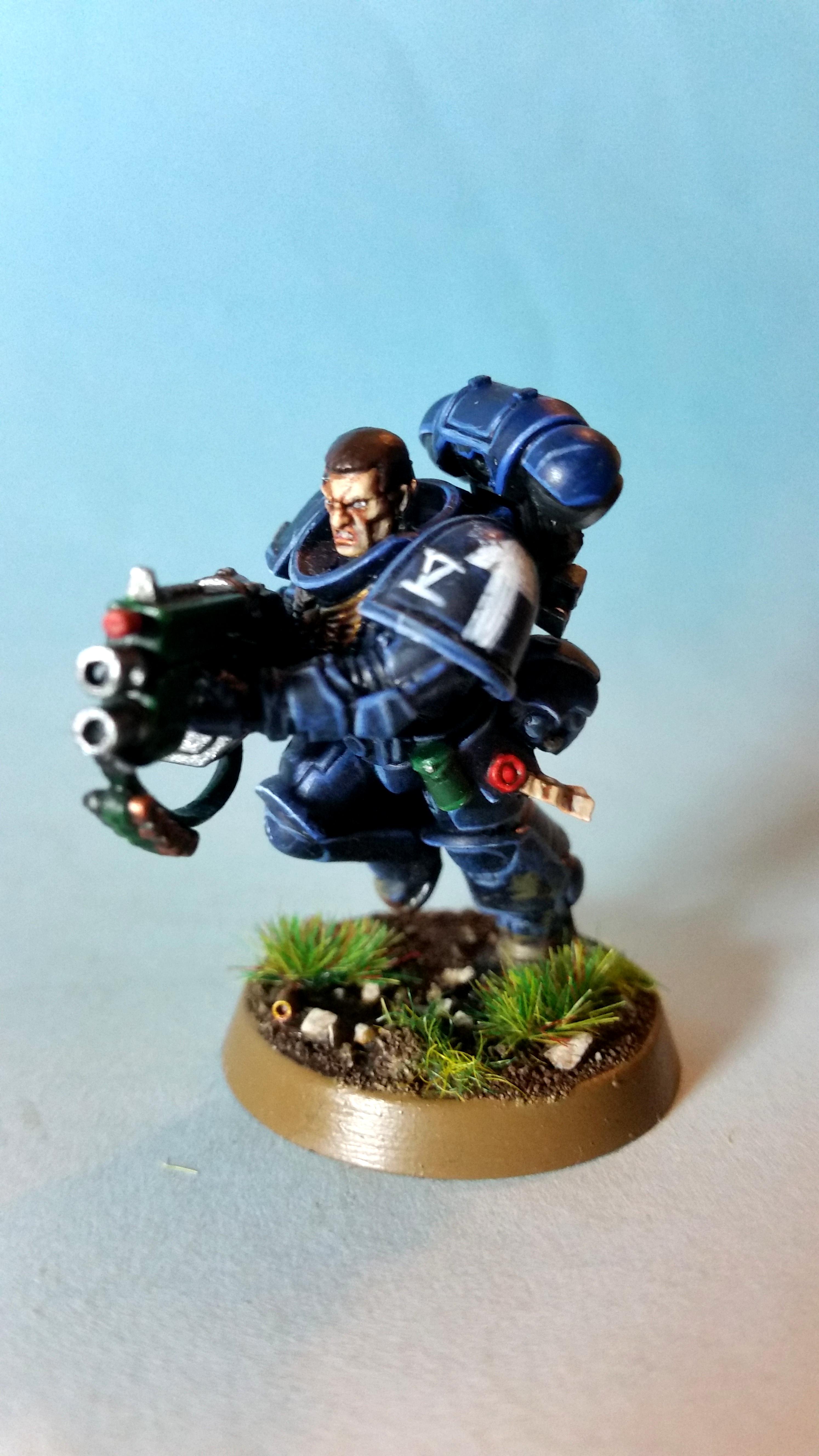 Auto Bolt Rifle, Intercessors, Primaris, Space Marines, Ultramarines