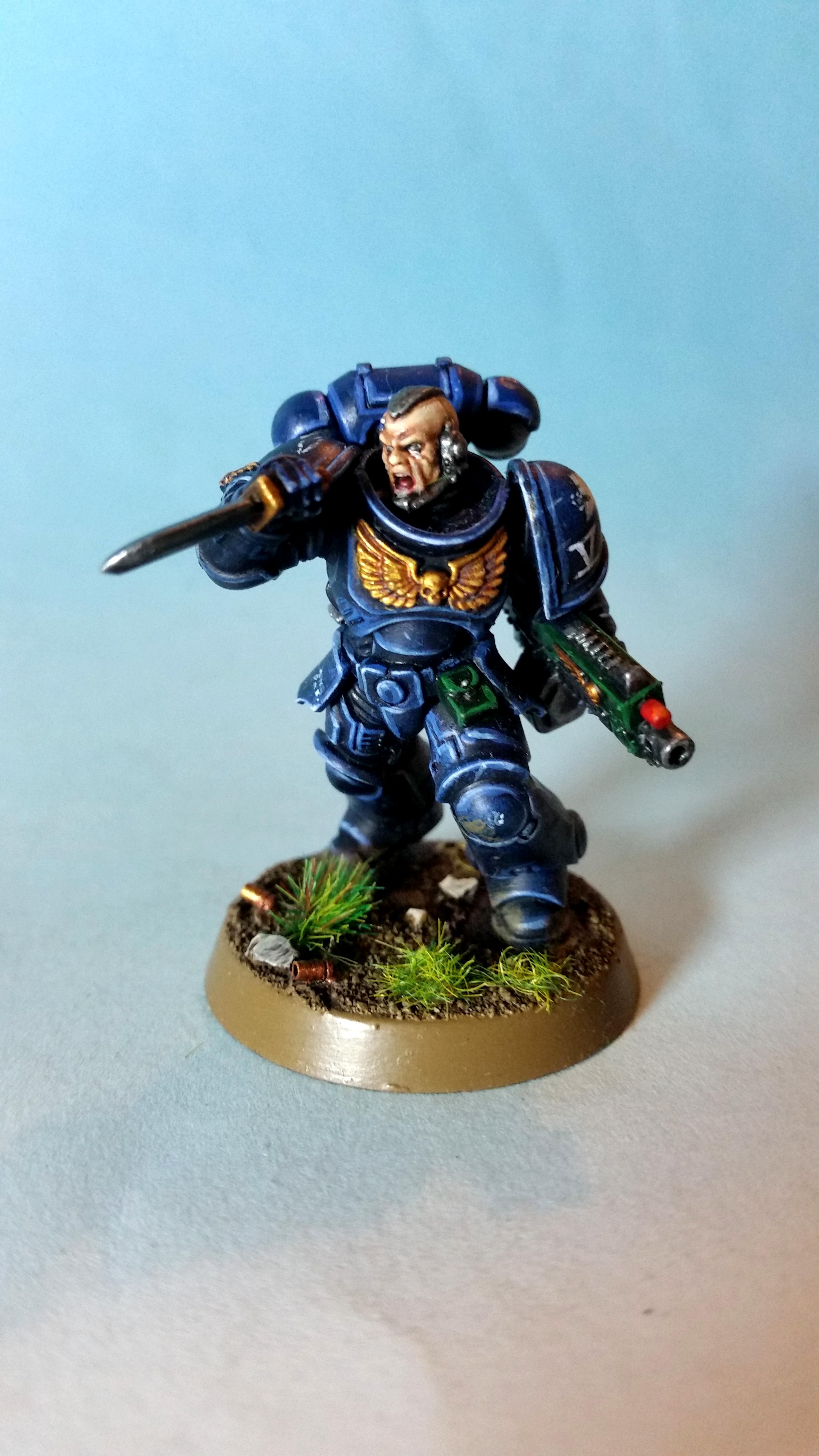 Auto Bolt Rifle, Intercessors, Primaris, Space Marines, Ultramarines