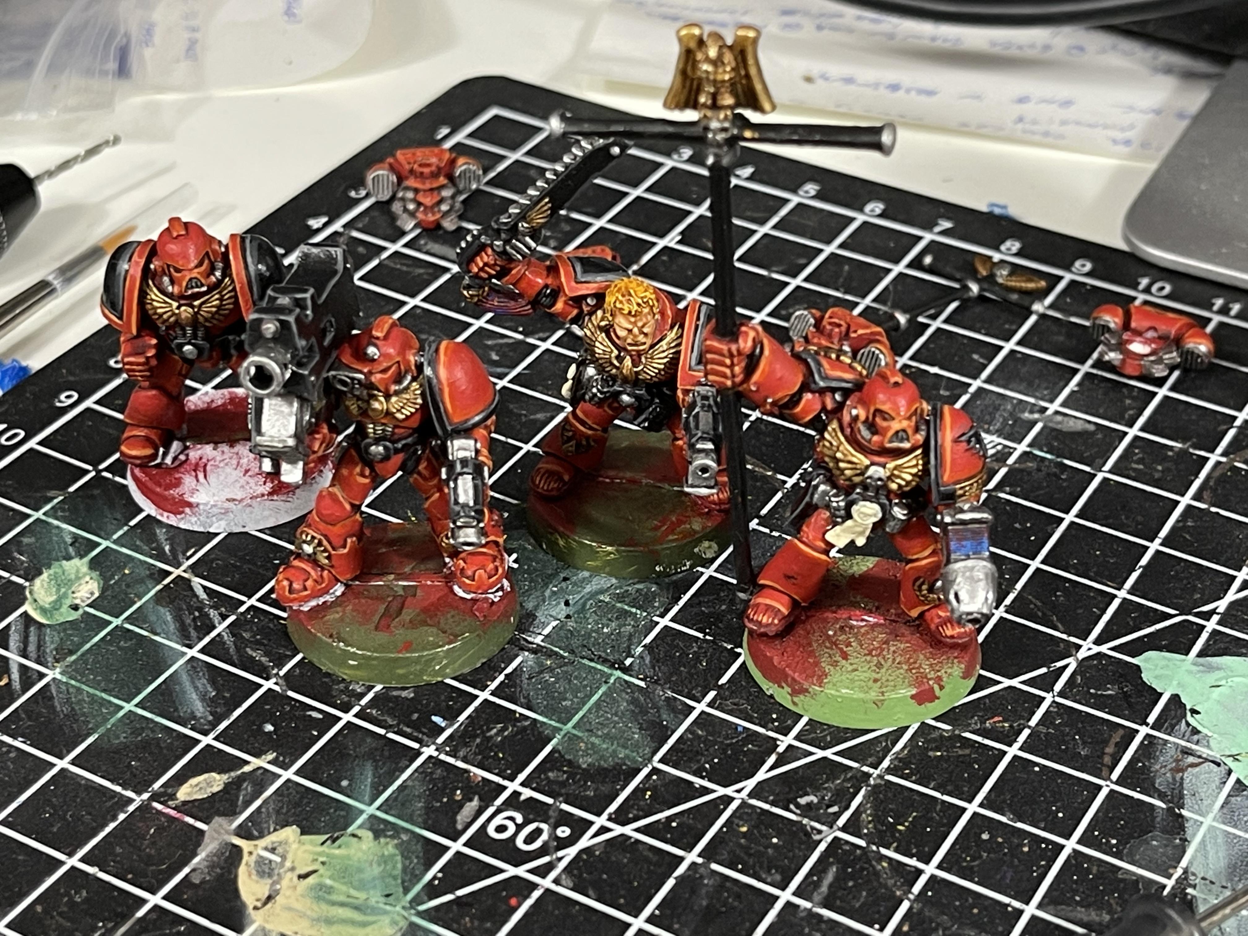 2nd Edition, Blood Angels, Company Standard Bearer, Space Marines, Tactical Squad, Warhammer 40,000, Work In Progress