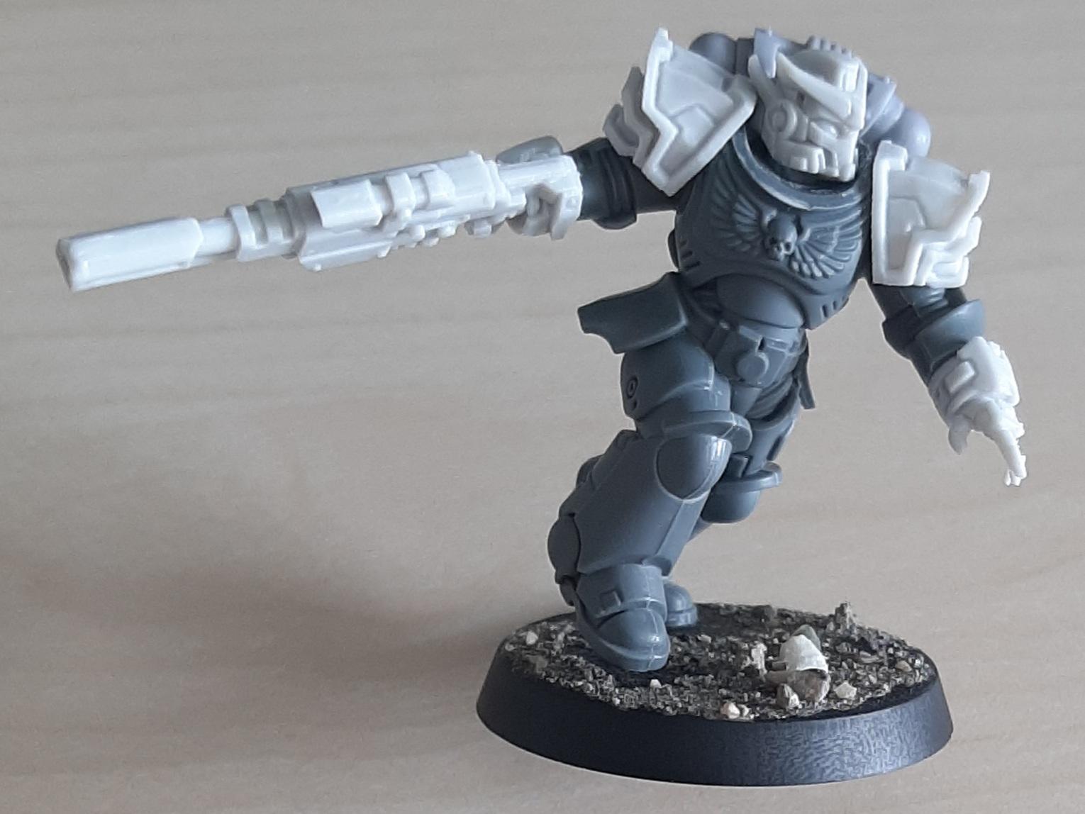 Anime, Beam, Cameo, Conversion, Crossover, Gundam, Kitbash, Manga, Mech, Mecha, Mobile, Primaris, Rifle, Robot, Space Marines, Suit