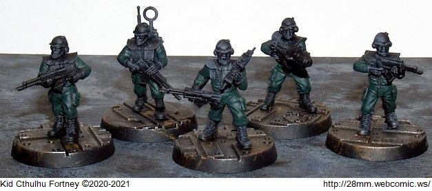 28mm Webcomic, Mad Robot, Tempest, Work In Progress