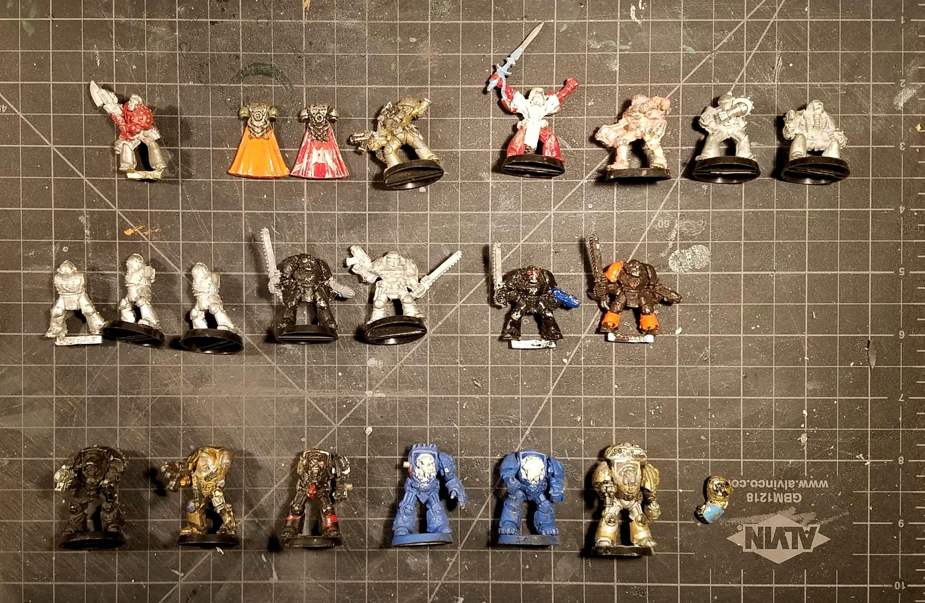 Metal Space Marines and Inquisitors