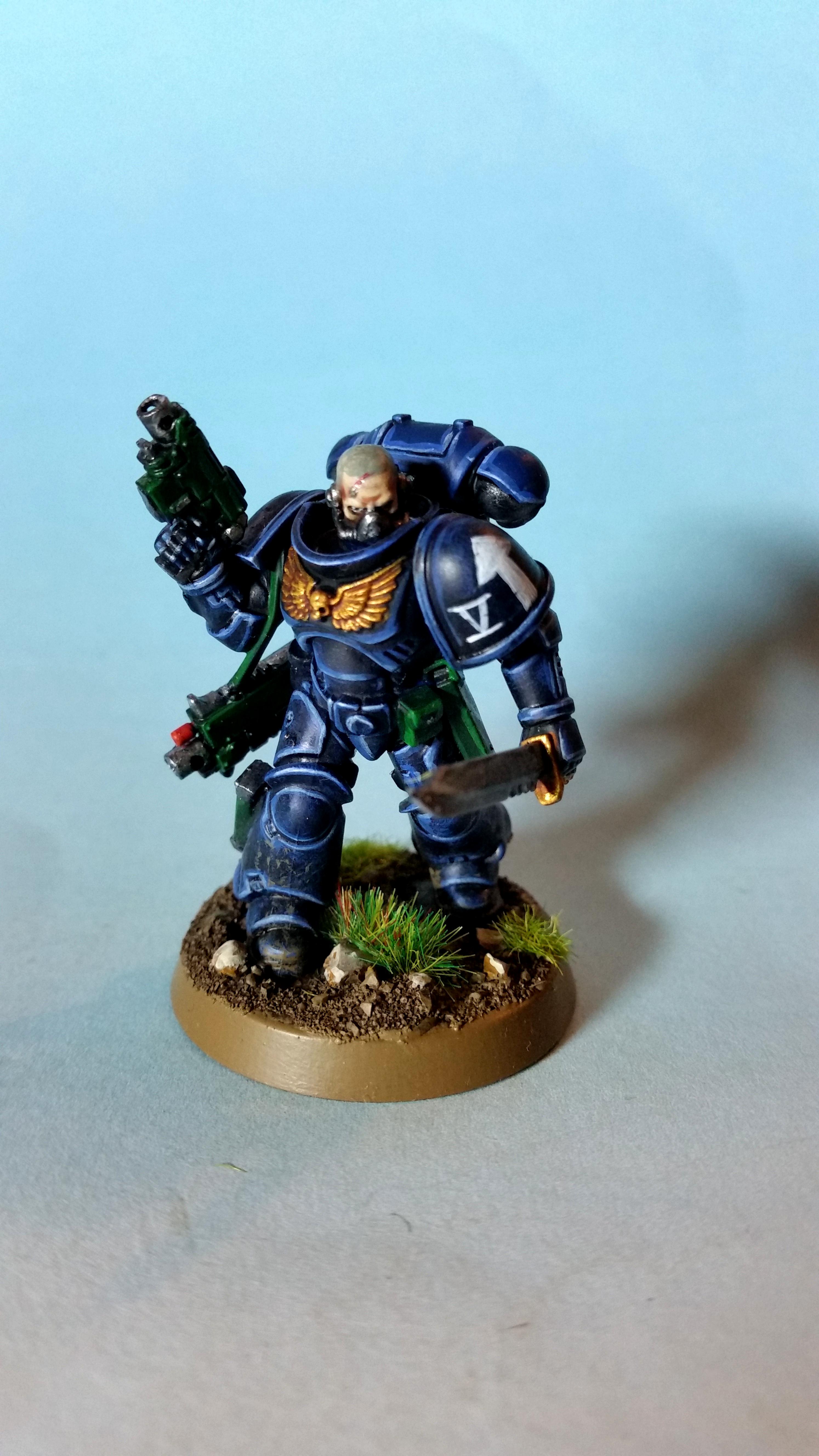 Auto Bolt Rifle, Intercessors, Primaris, Space Marines, Ultramarines