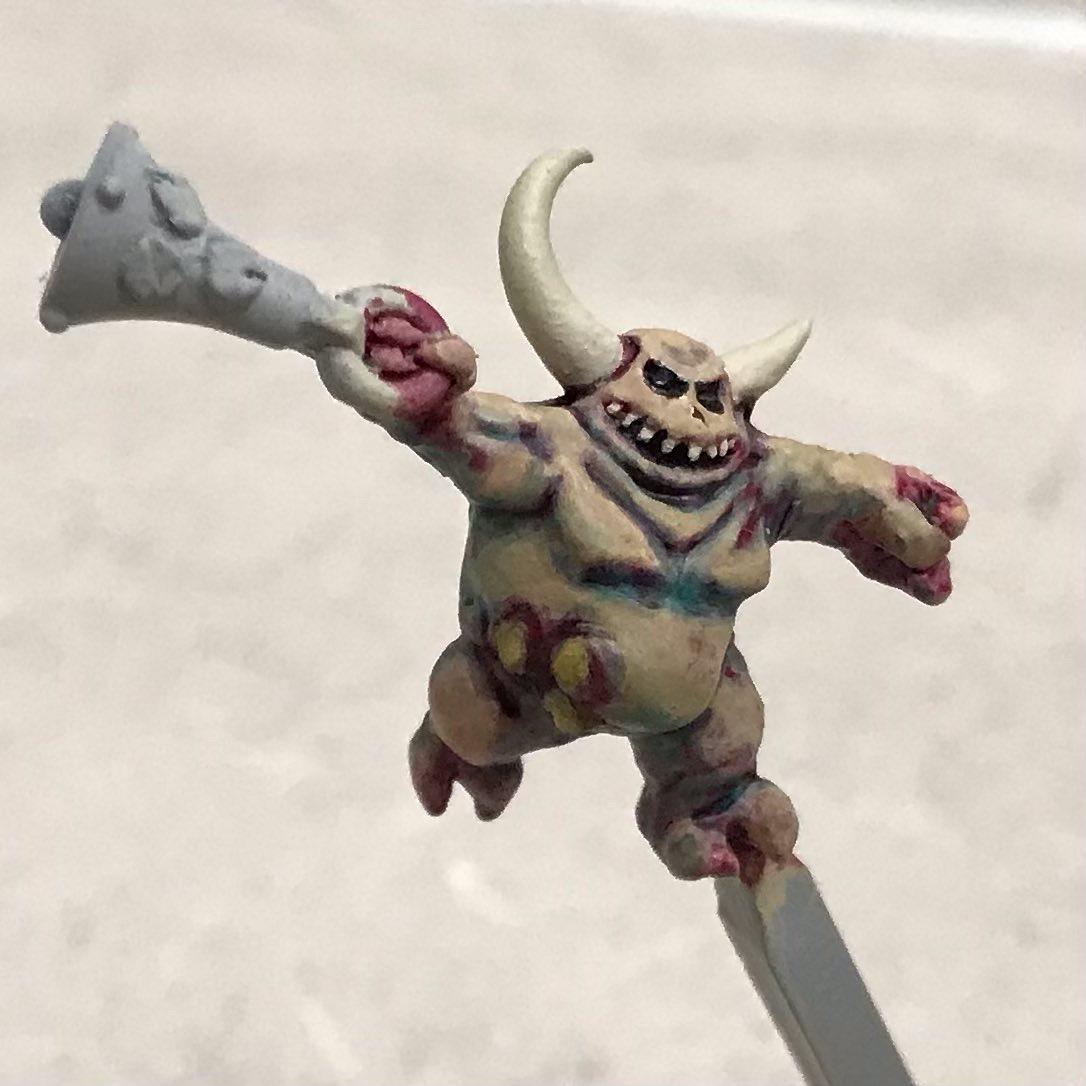54mm, Chaos Space Marines, Conversion, Daemon Prince, Greenstuff, Inquisitor, Metal Miniatures, Nugle Conversion, Nurgle, Warhammer 40,000