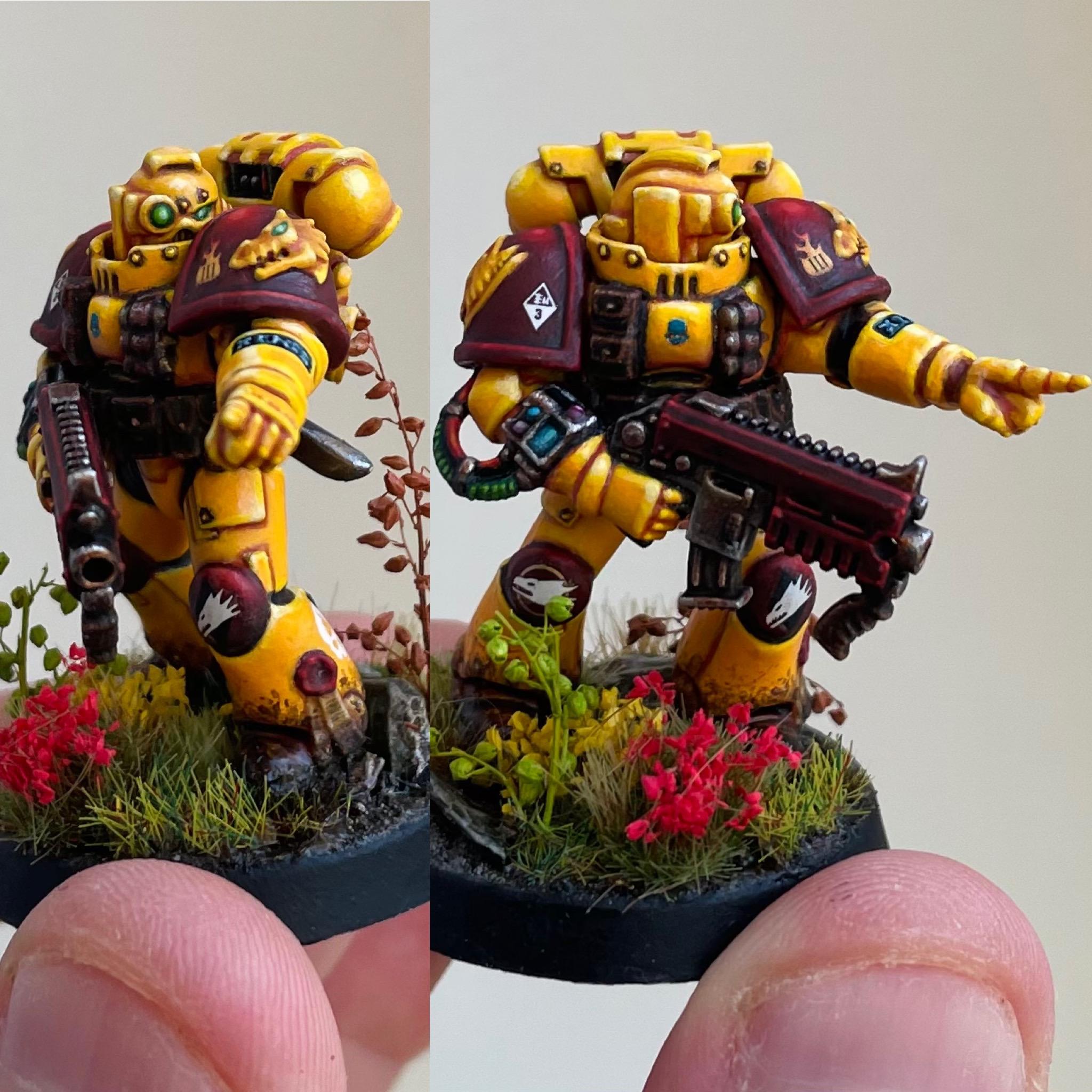 Astartes, Salamander, Space Marines, Yellow
