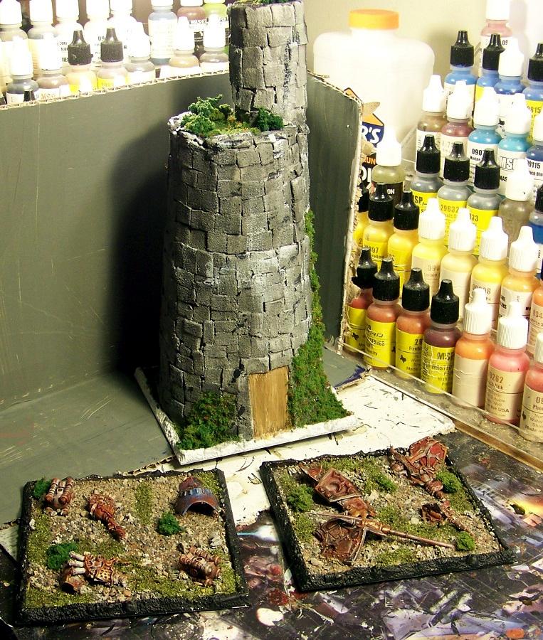 tower and terrain squares