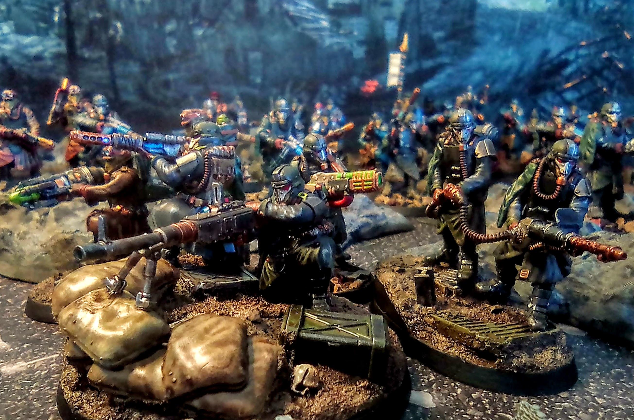 28mm, 3d Printed, Dkk, Grim Skull Miniatures, Imperial Guard Death Korps Army, Proxy, Red Maker, Warhammer 40,000