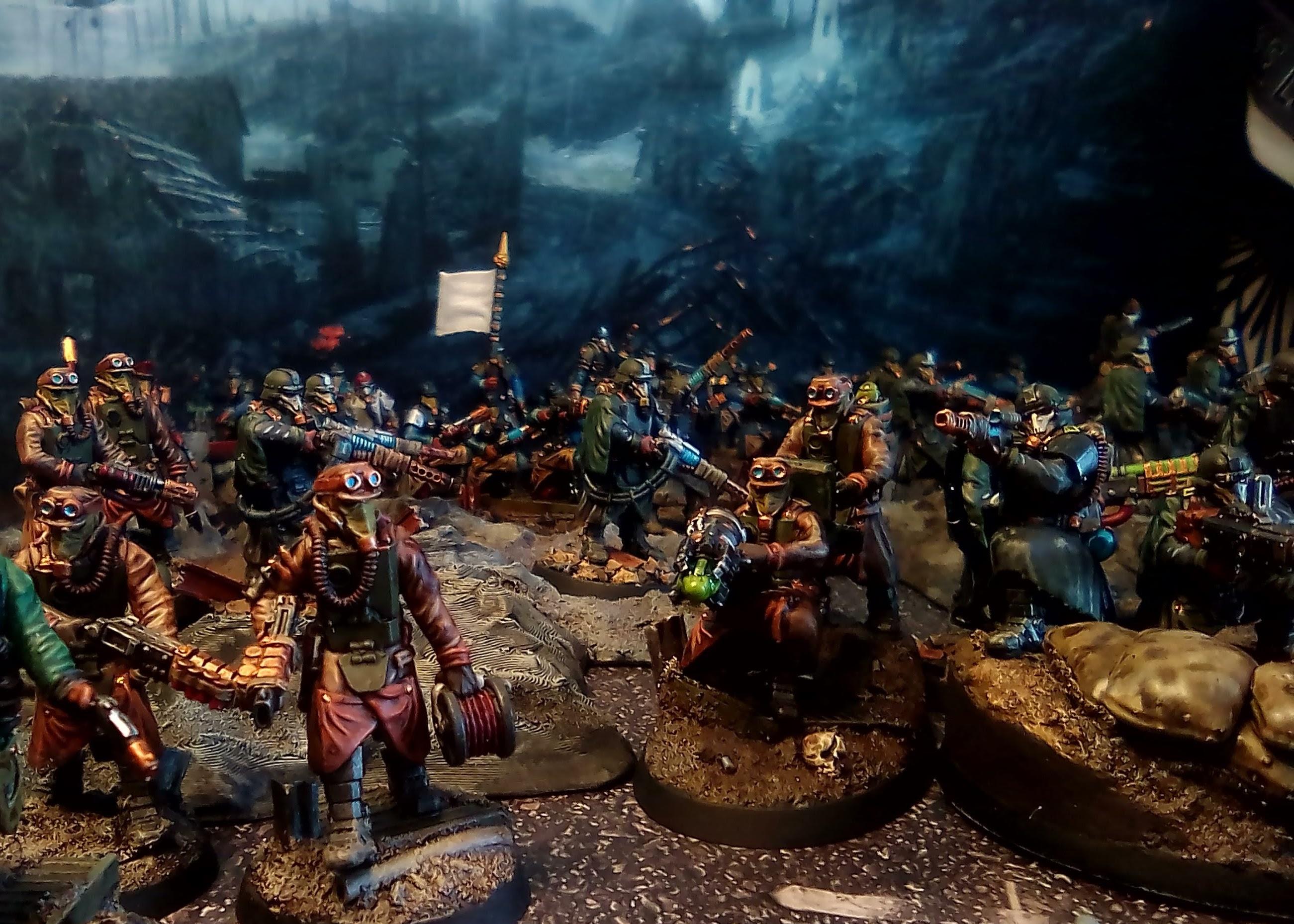 28mm, 3d Printed, Dkk, Grim Skull Miniatures, Imperial Guard Death Korps Army, Proxy, Red Maker, Warhammer 40,000