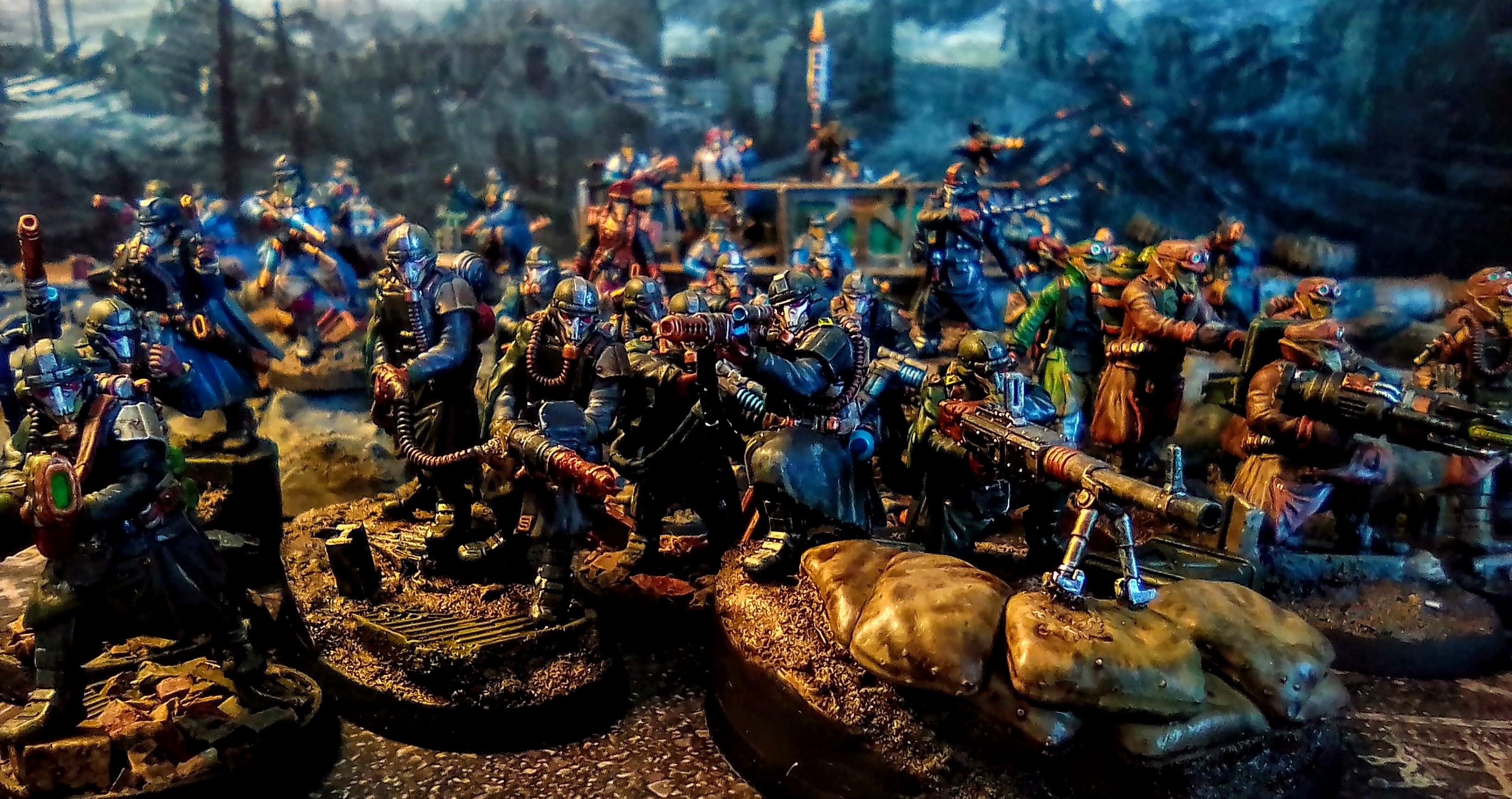 28mm, 3d Printed, Dkk, Grim Skull Miniatures, Imperial Guard Death Korps Army, Proxy, Red Maker, Warhammer 40,000
