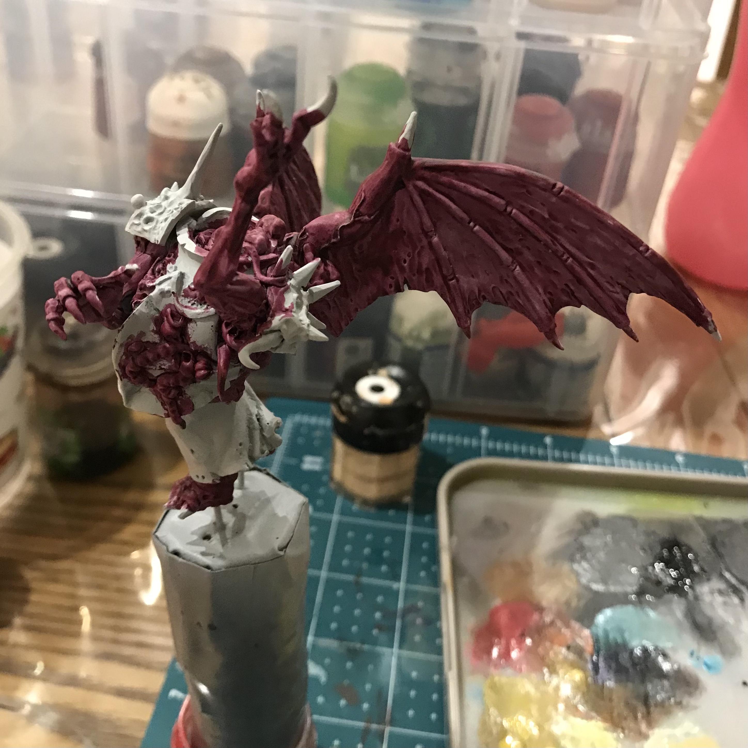 54mm, Chaos Space Marines, Conversion, Daemon Prince, Greenstuff, Inquisitor, Metal Miniatures, Nugle Conversion, Nurgle, Warhammer 40,000