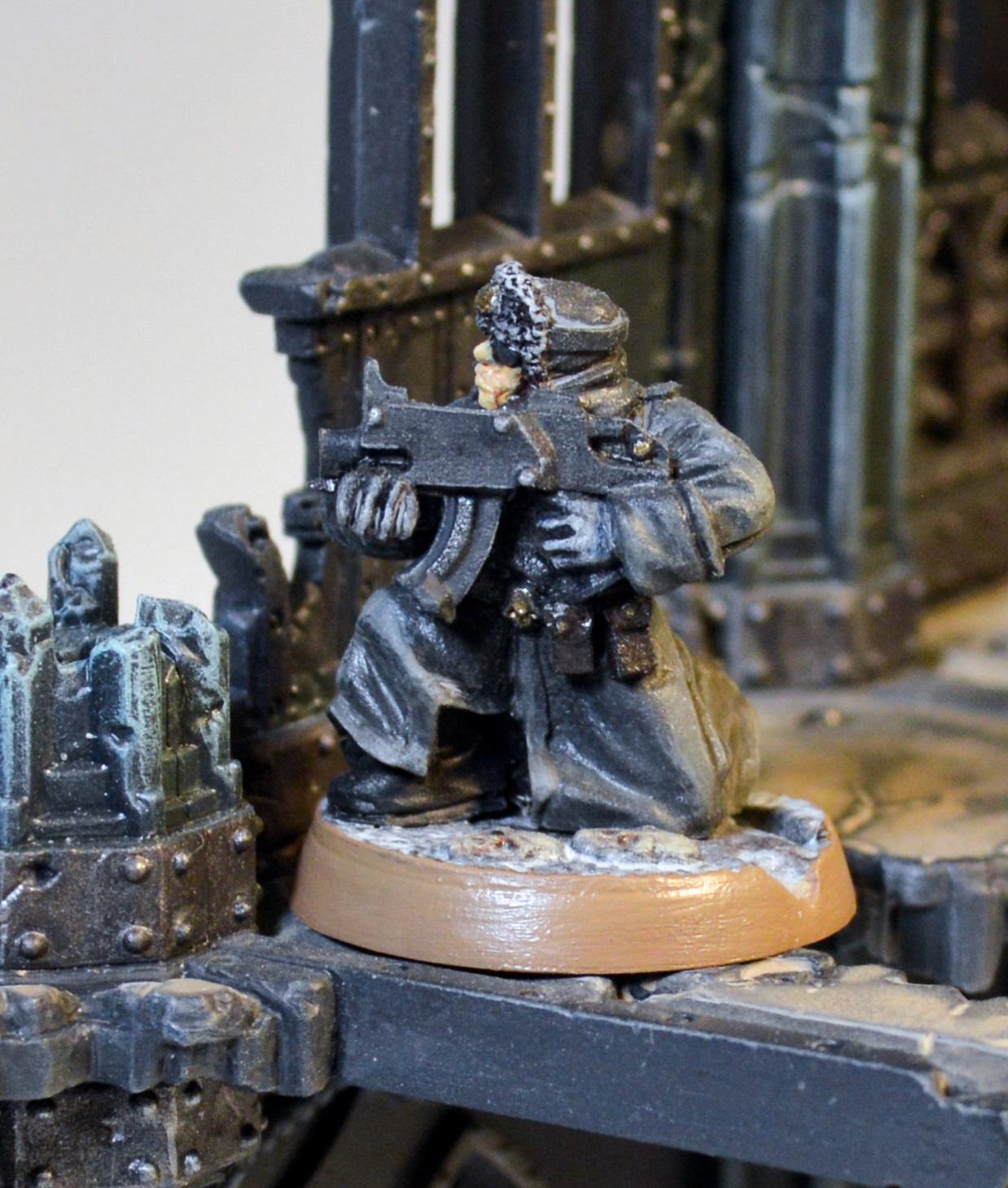 Astra Militarum, Bolter, Boltgun, Imperial Guard, Snow, Valhallans