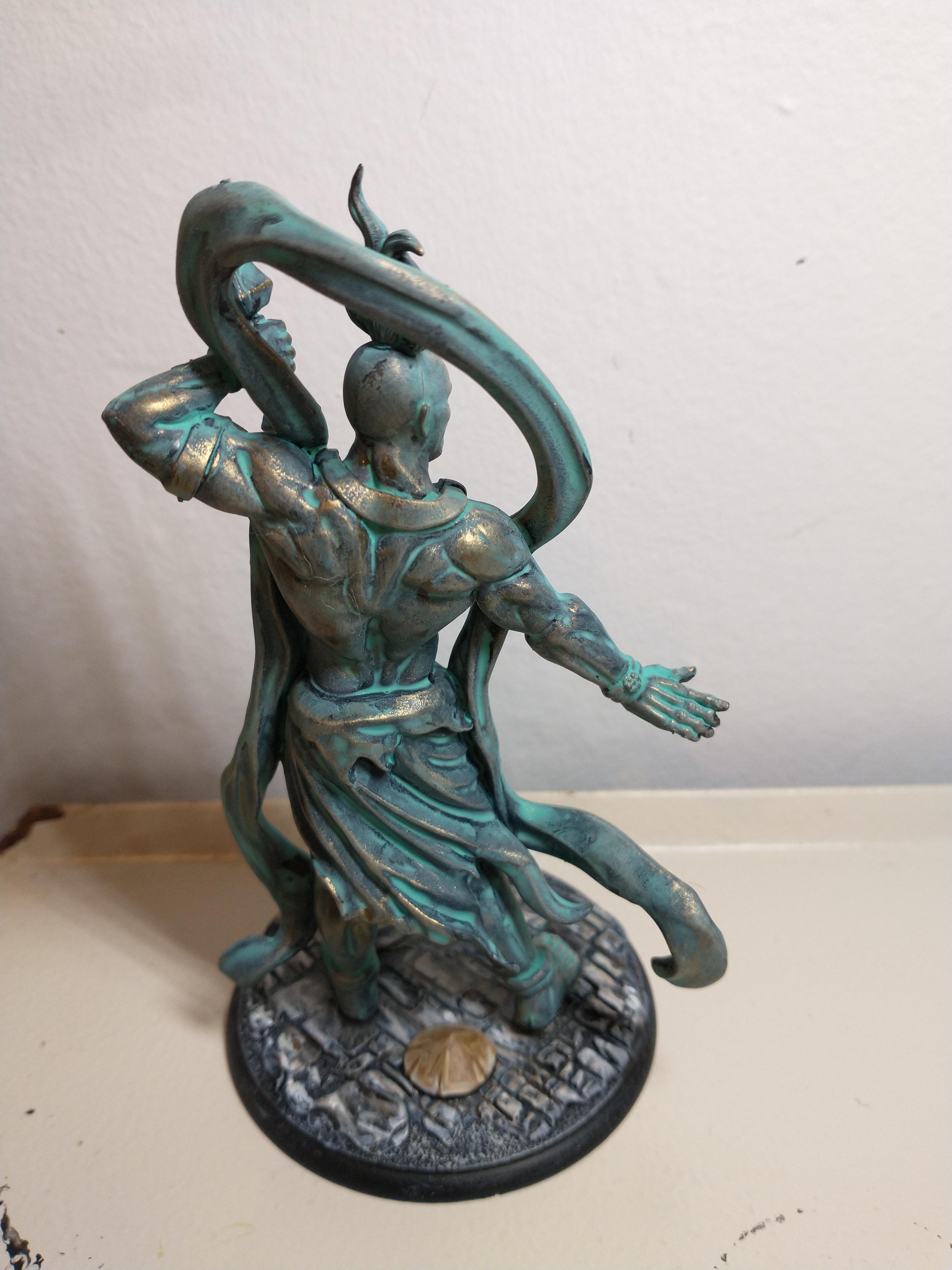 Ancient statue rear