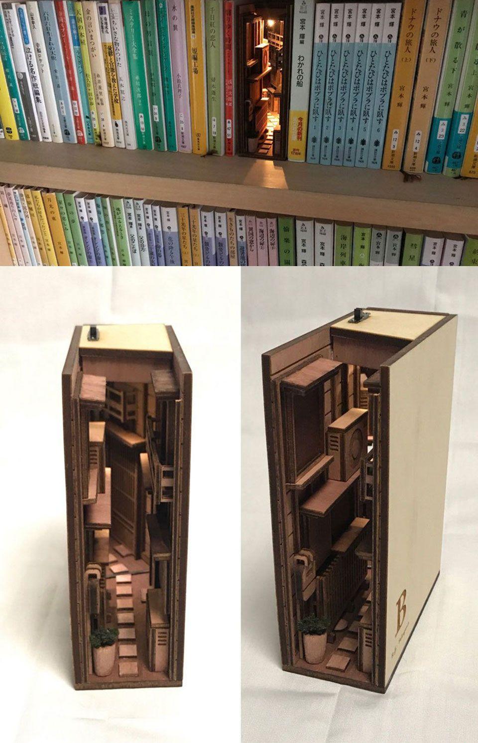 Book, Bookshelf, Diorama