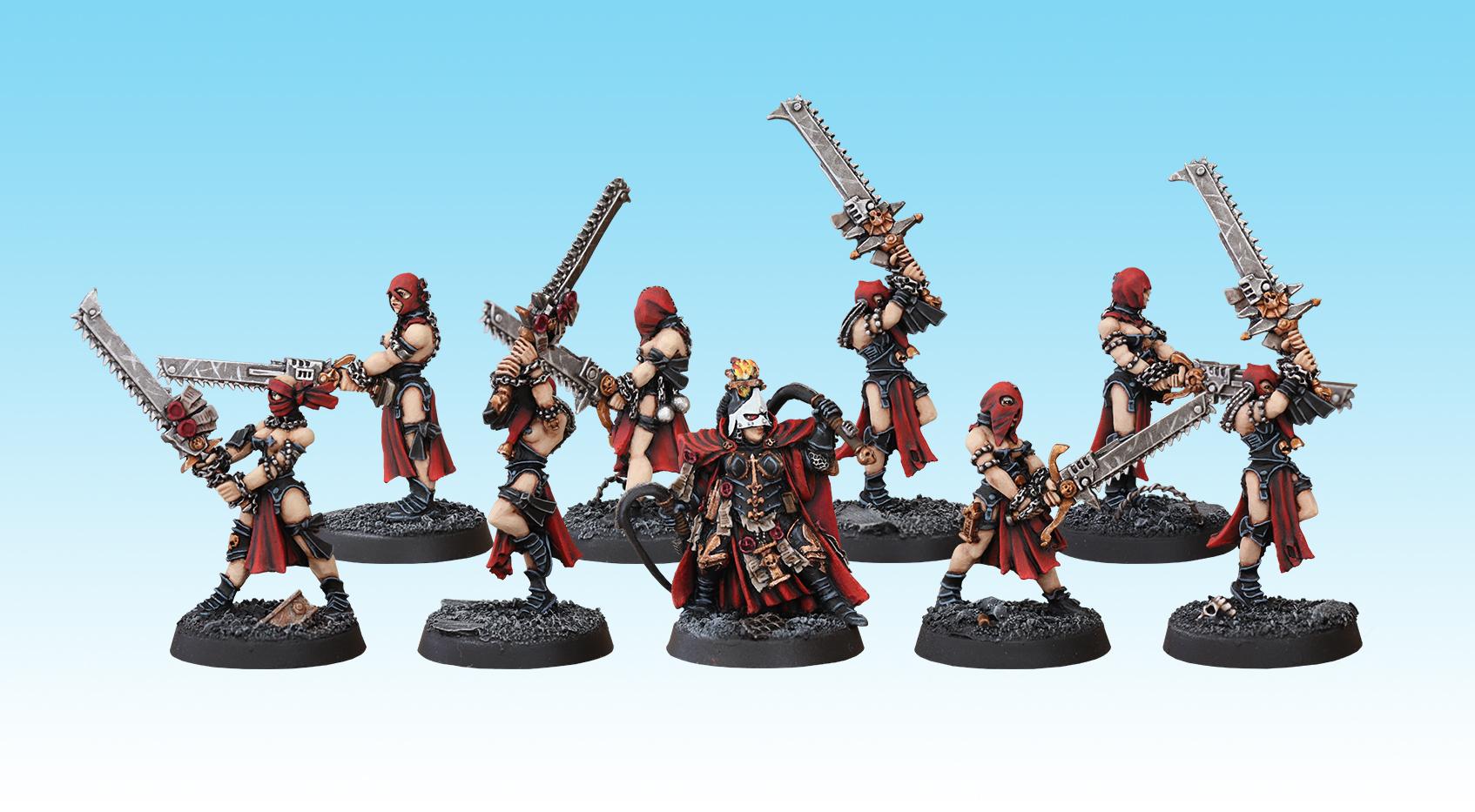 Adepta Sororitas, Mistress, Old Hammer, Order Of Our Martyred Lady, Painted, Repentia, Sisters Of Battle, Warhammer 40,000