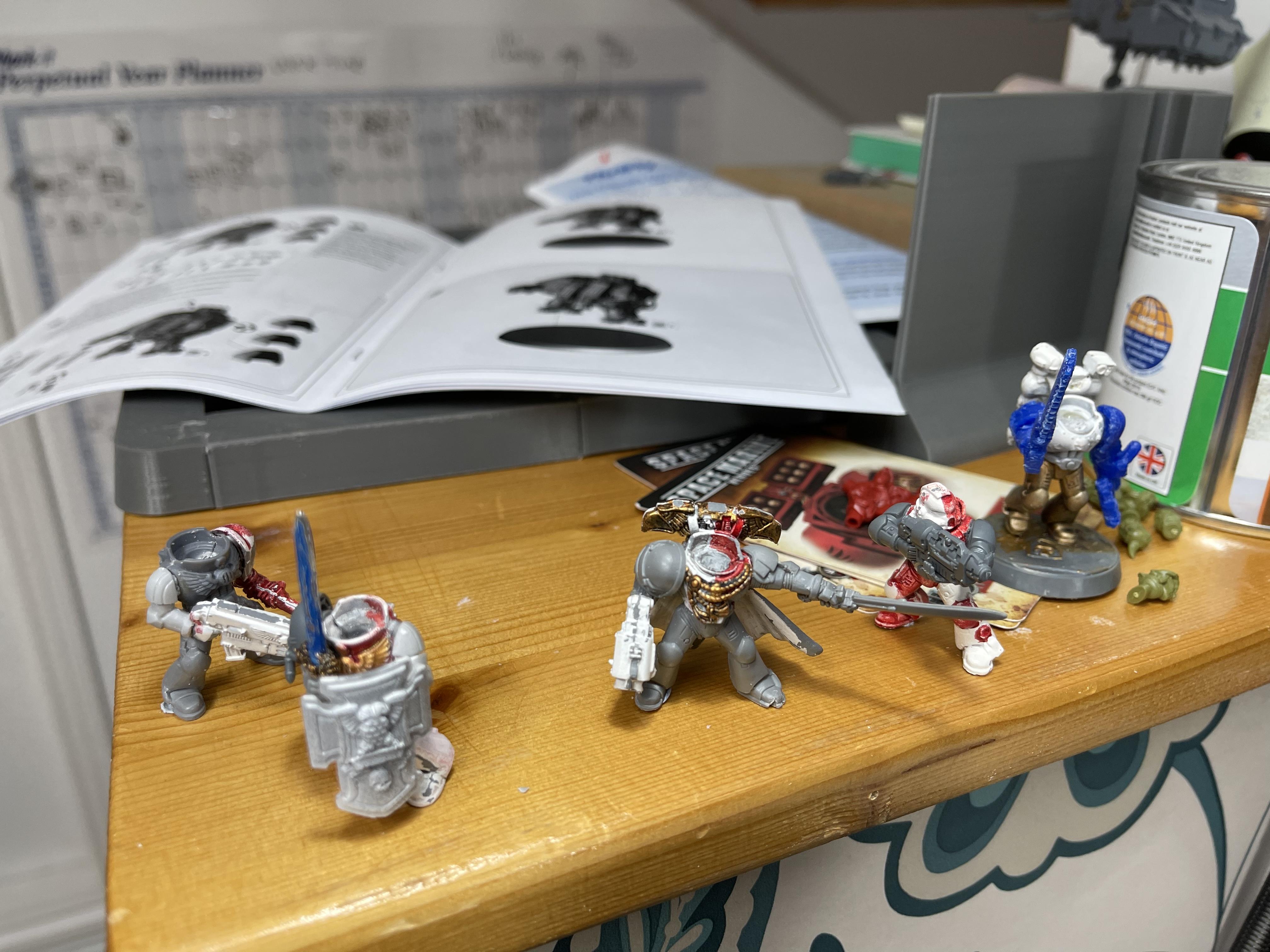 Command Squad, Space Marines, Void Panthers, Warhammer 40,000, Work In Progress