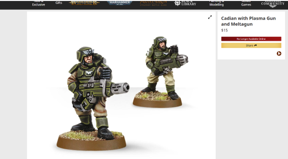 Cadians, Meltagun, Out Of Production, Plasma, Special Weapons