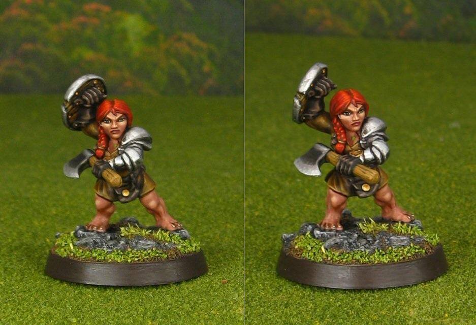Dannin Deepaxe, Female Dwarf  Reaper Miniatures