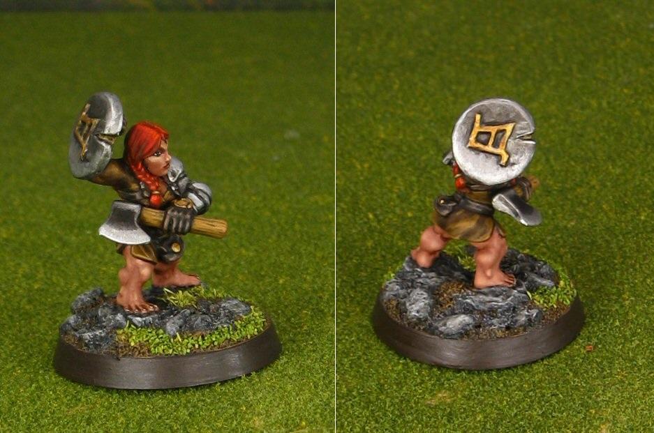 Dannin Deepaxe, Female Dwarf  Reaper Miniatures