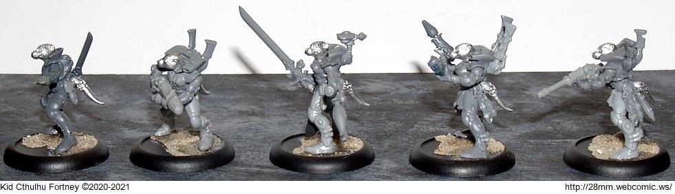28mm Webcomic, Eldar, Otter, Sally 4th, Work In Progress