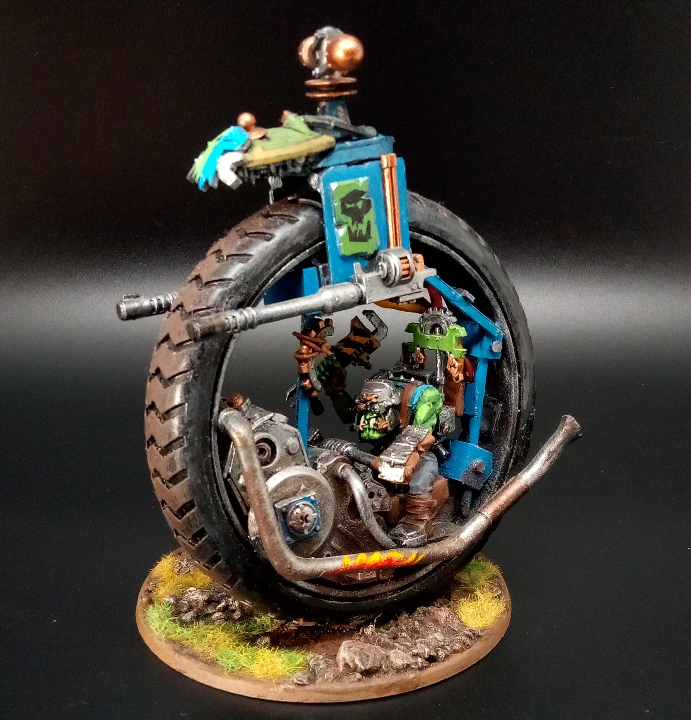 Big Mek, Bike, Conversion, Kustom Force Field, Orks, Warbike