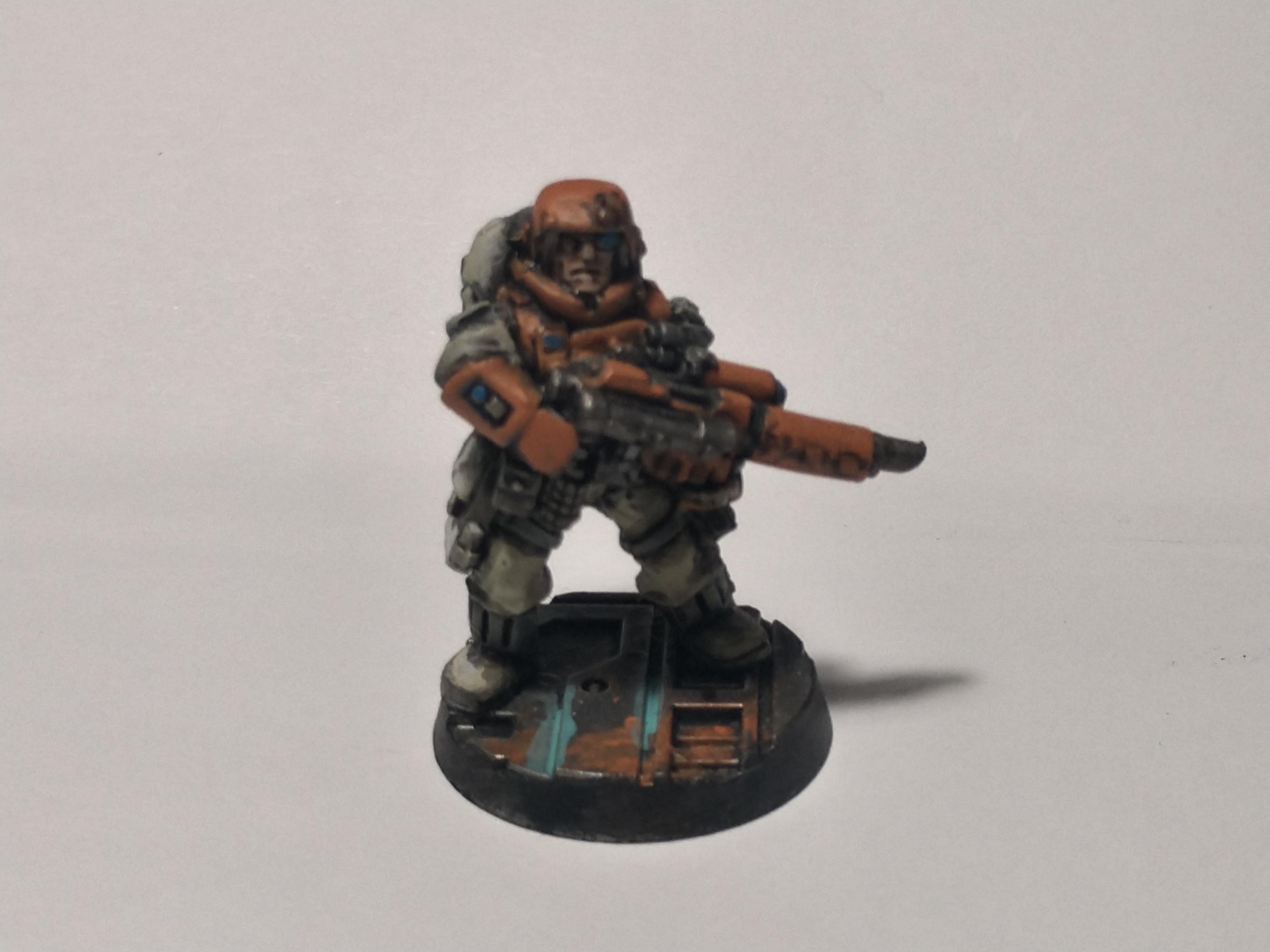 Astra Militarum, Imperial Guard, Orange, Storm Troopers, Tempestus Scions, Warhammer 40,000