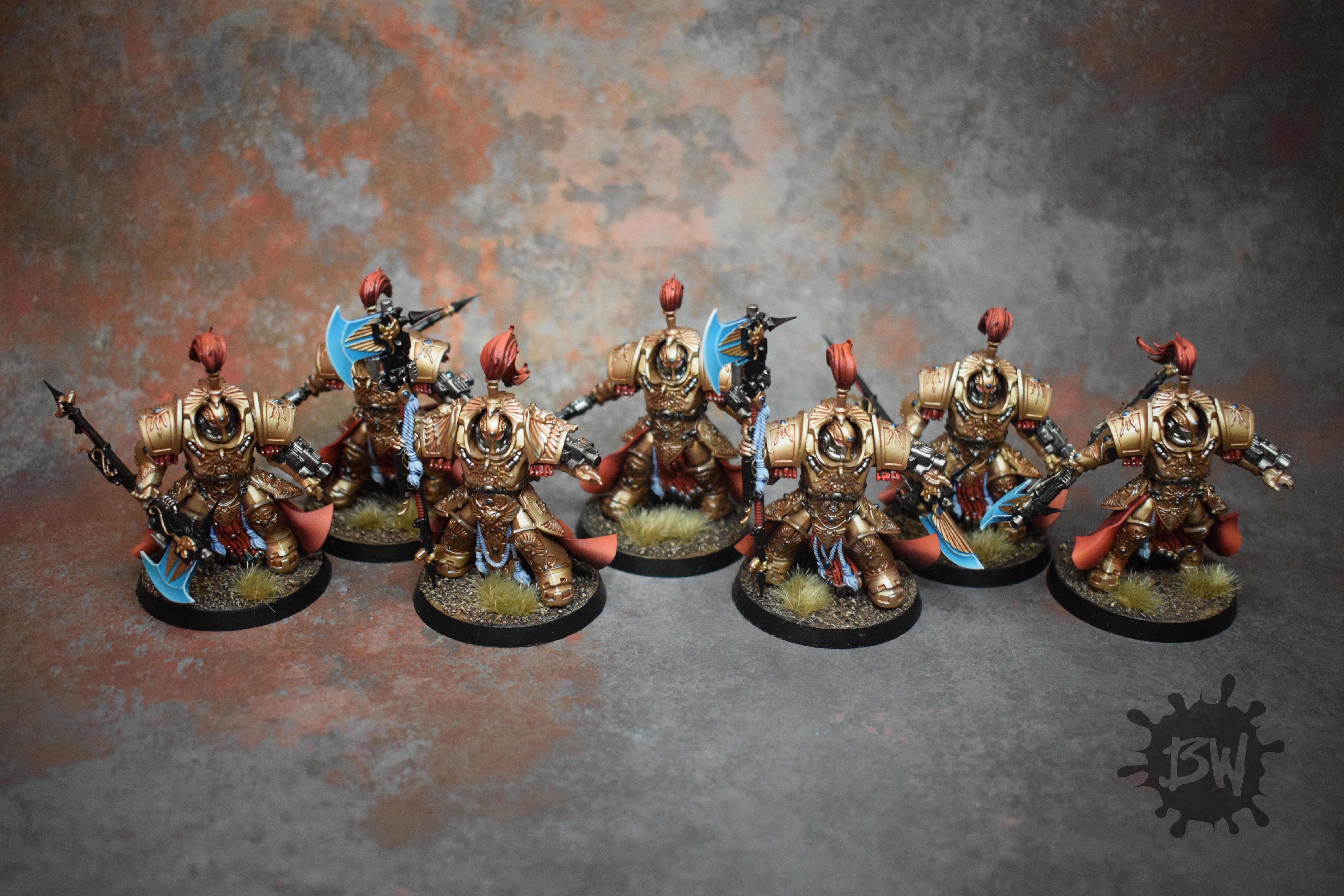 Adeptus Custodes Army, Allarus Custodes, Bw, Games Workshop, Warhammer 40,000, Warhammer Fantasy