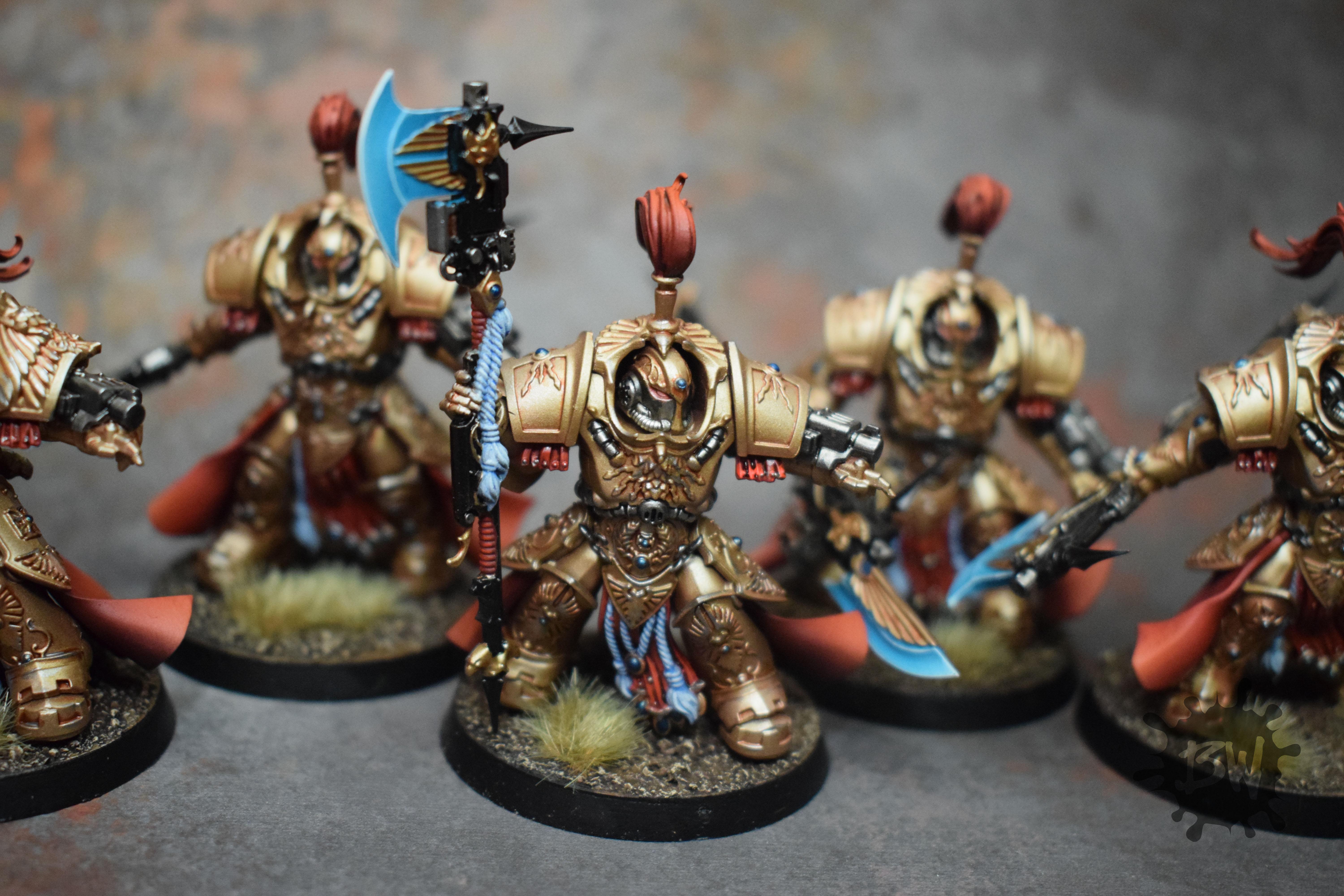 Adeptus Custodes Army, Allarus Custodes, Bw, Games Workshop, Warhammer 40,000, Warhammer Fantasy