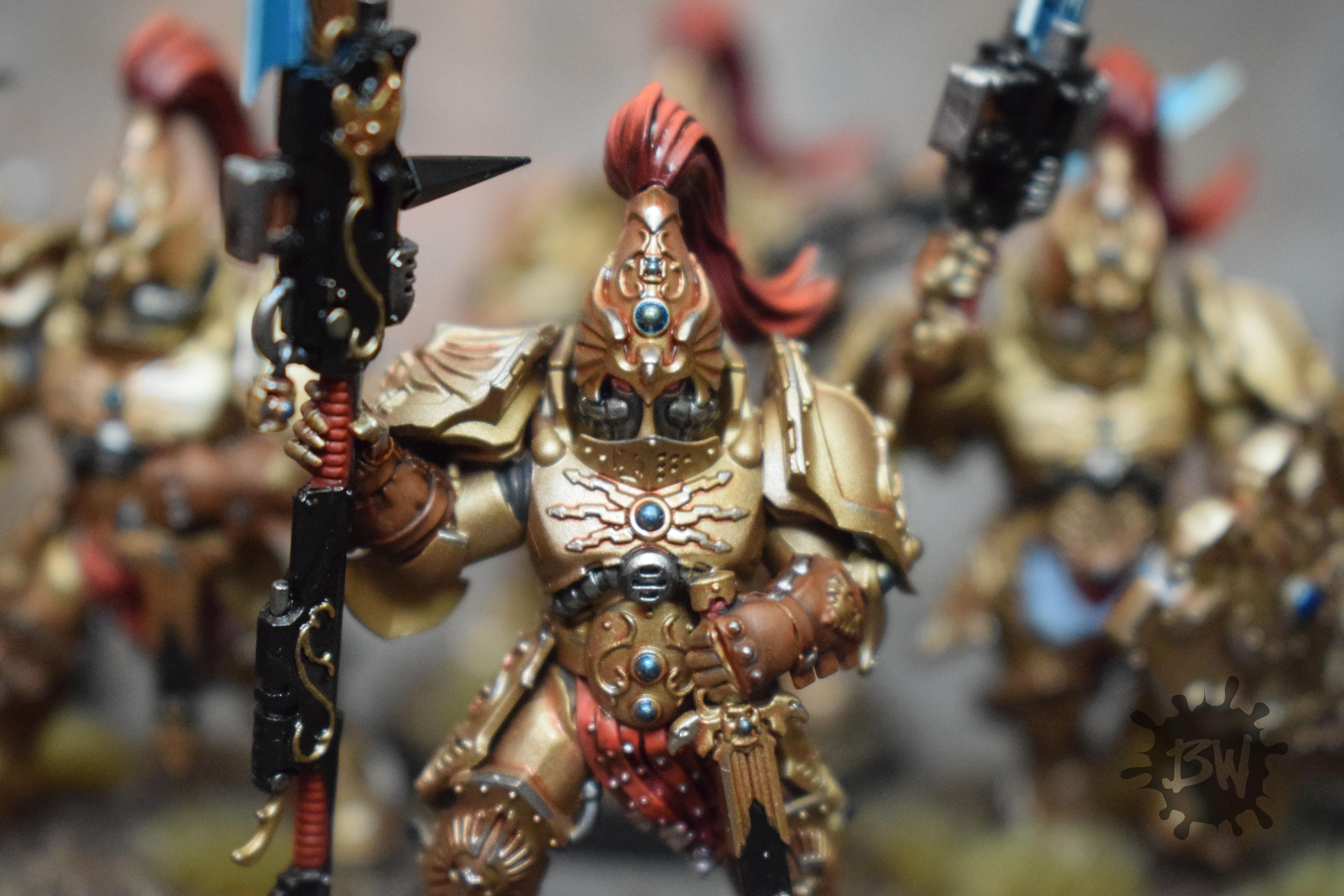 Adeptus Custodes Army, Bw, Custodian Guard Squad, Games Workshop, Warhammer 40,000, Warhammer Fantasy