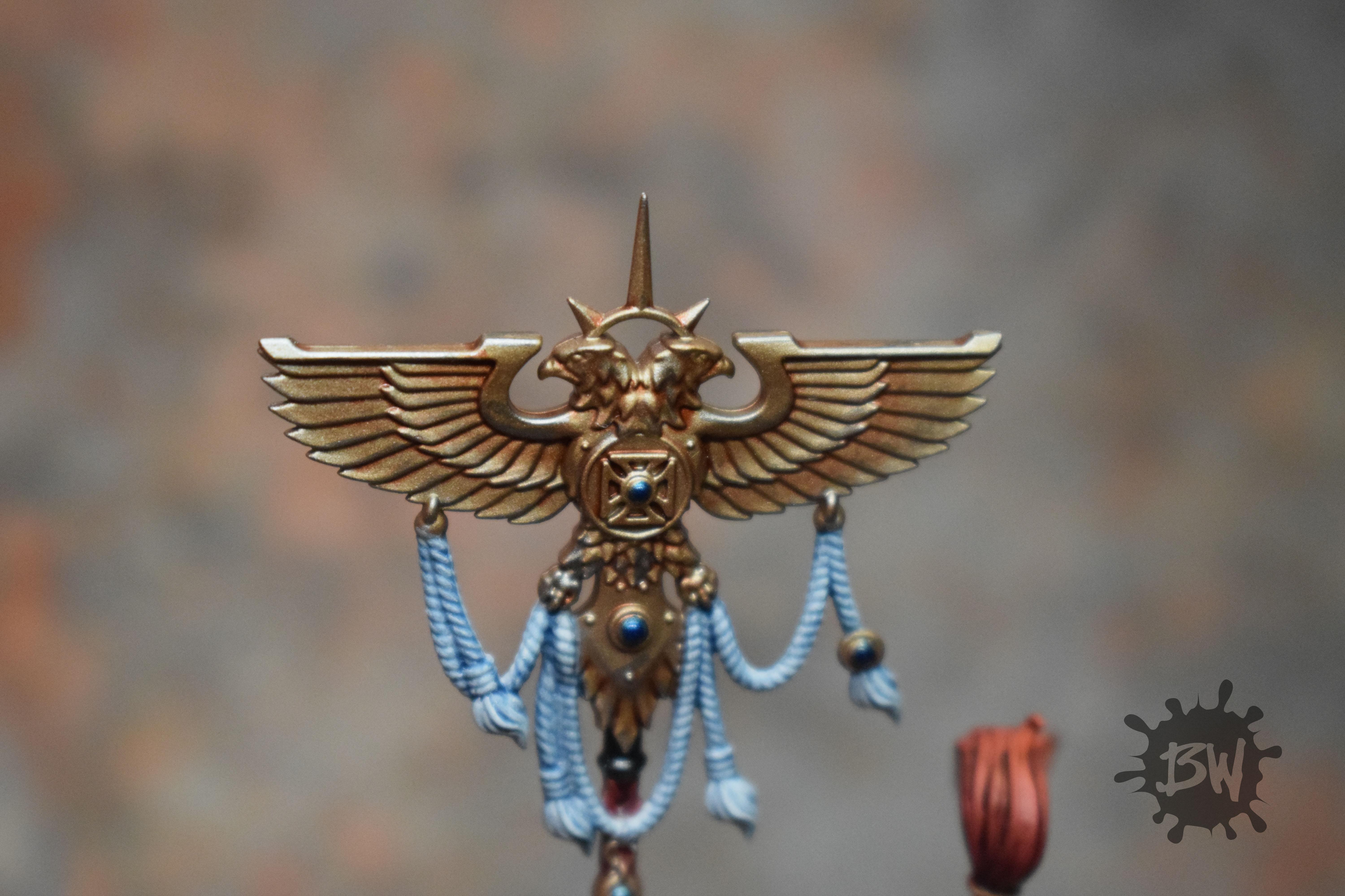 Adeptus Custodes Army, Bw, Games Workshop, Vexilus Praetor In Allarus Terminator Armour, Warhammer 40,000, Warhammer Fantasy