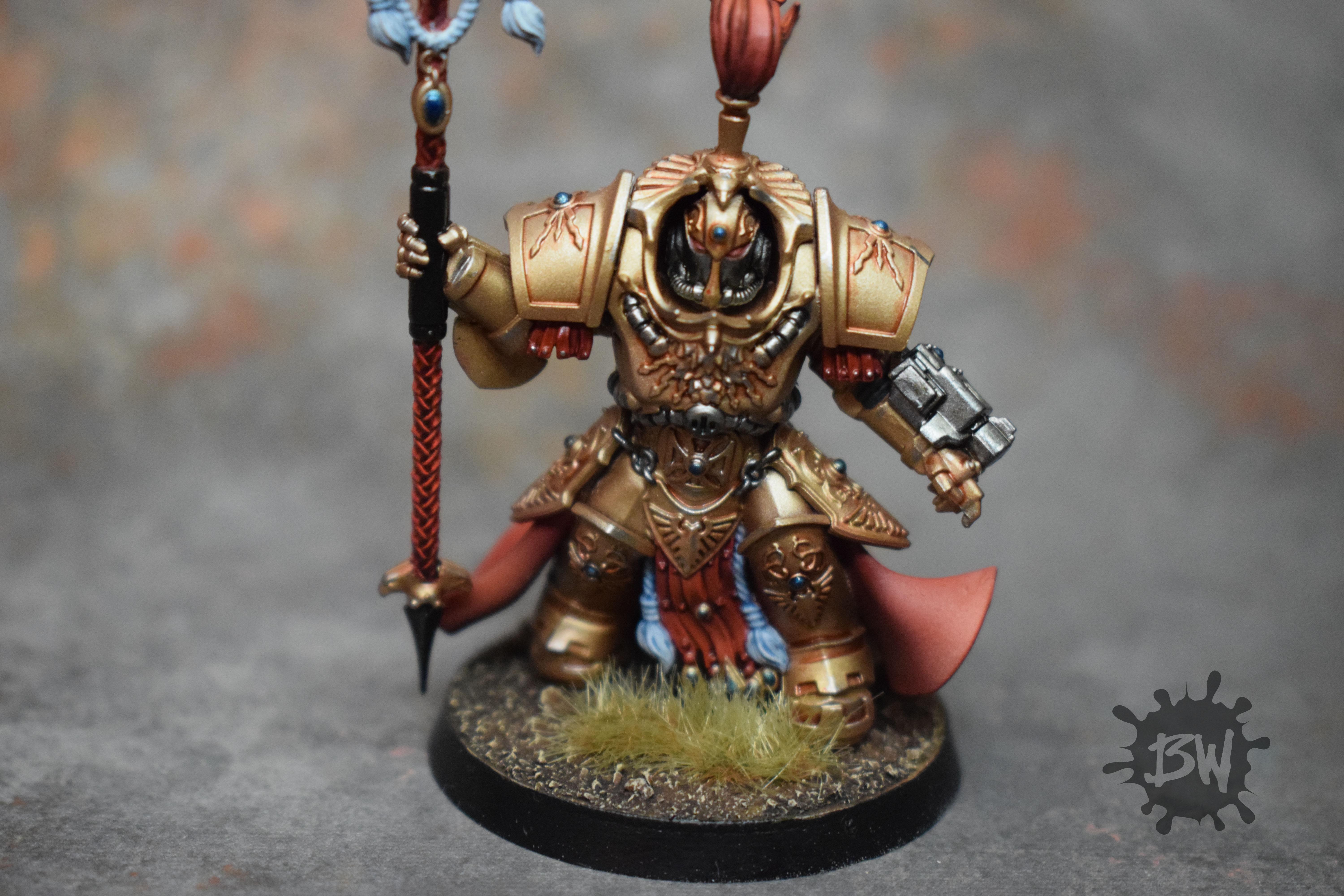 Adeptus Custodes Army, Bw, Games Workshop, Vexilus Praetor In Allarus Terminator Armour, Warhammer 40,000, Warhammer Fantasy