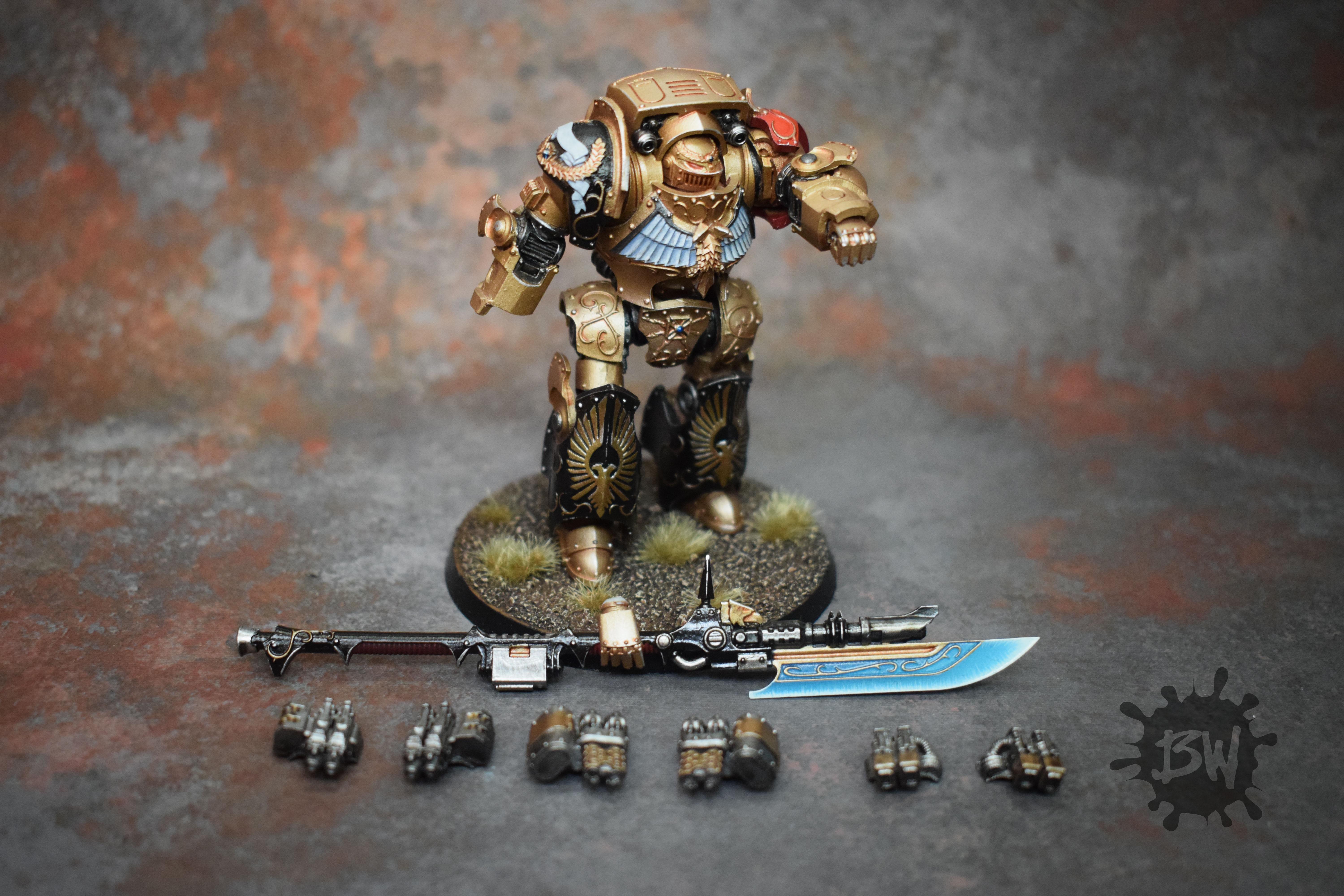 Adeptus Custodes Army, Bw, Games Workshop, Legio Custodes Contemptor-achillus Dreadnought, Warhammer 40,000, Warhammer Fantasy
