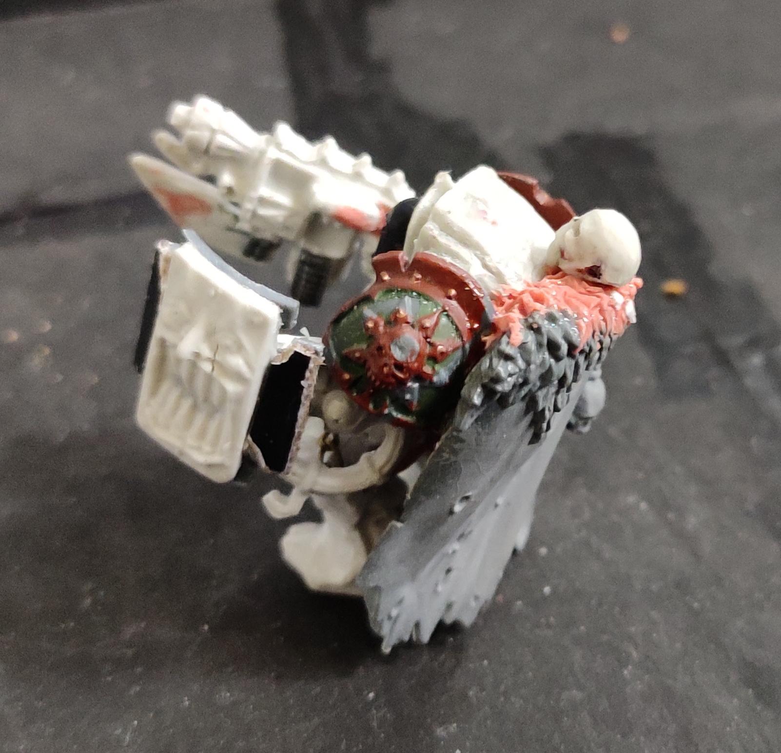 Casting, Chaos, Chaos Space Marines, Cloak, Combiweapon, Conversion, Heresy, Heretic Astartes, Infantry, Kitbash, Putty, Storm Shield, Terminator Armor, Traitor Legions, Warhammer 40,000, Work In Progress