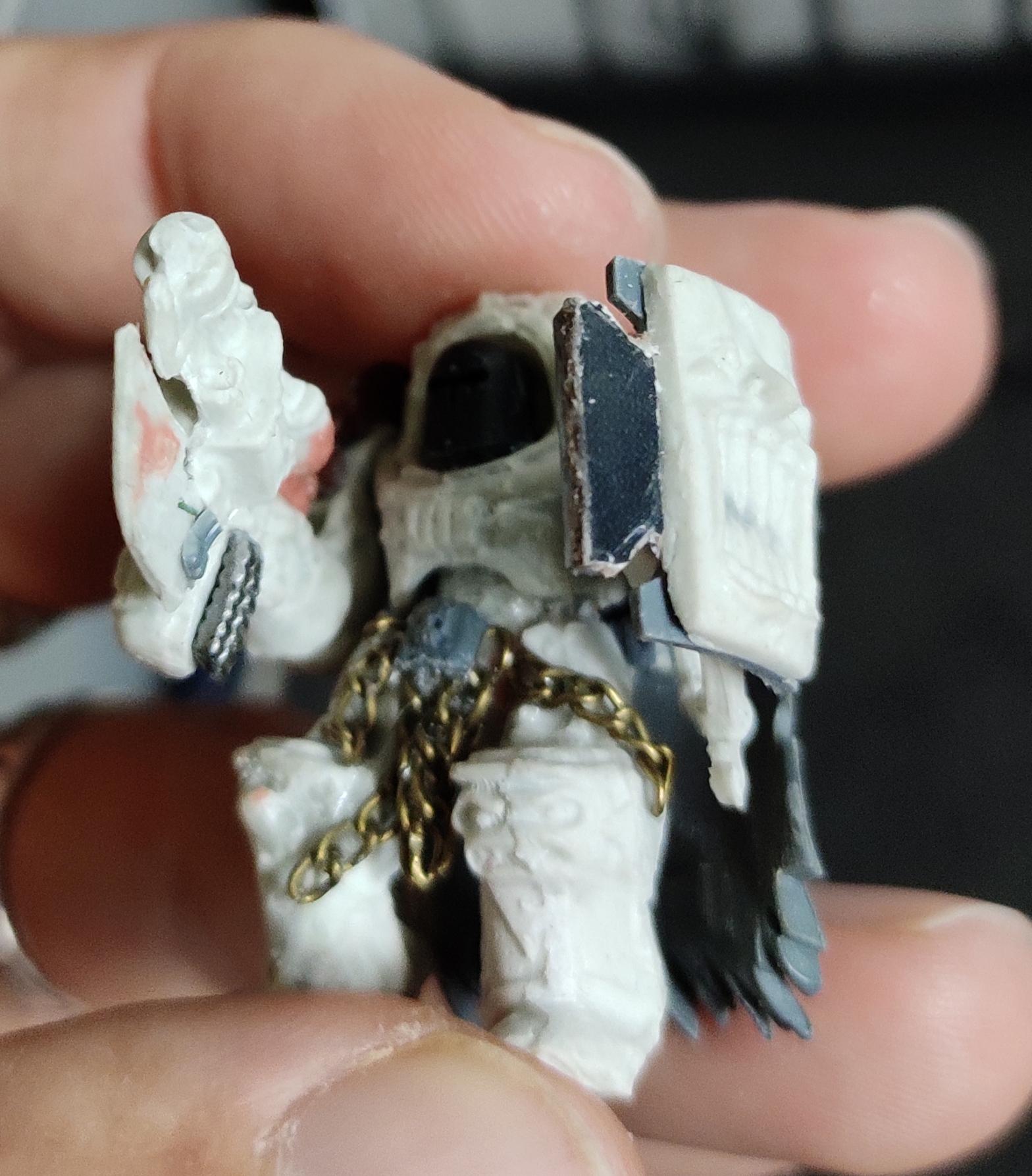 Casting, Chaos, Chaos Space Marines, Cloak, Combiweapon, Conversion, Heresy, Heretic Astartes, Infantry, Kitbash, Putty, Storm Shield, Terminator Armor, Traitor Legions, Warhammer 40,000, Work In Progress