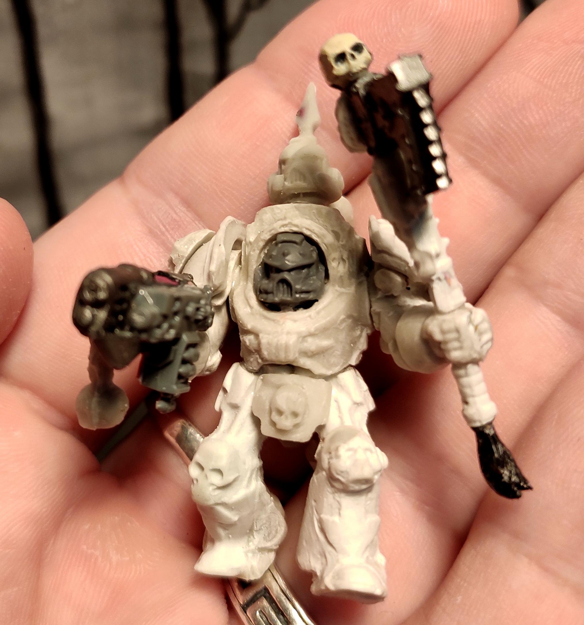Casting, Chain Axe, Chaos, Chaos Space Marines, Combiweapon, Conversion, Heresy, Heretic Astartes, Infantry, Kitbash, Putty, Terminator Armor, Traitor Legions, Warhammer 40,000, Work In Progress
