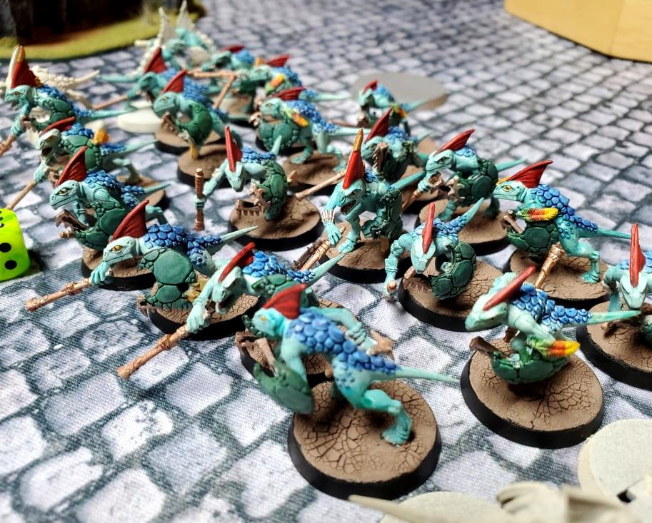 Seraphon, Skinks, skinks blowgun volley