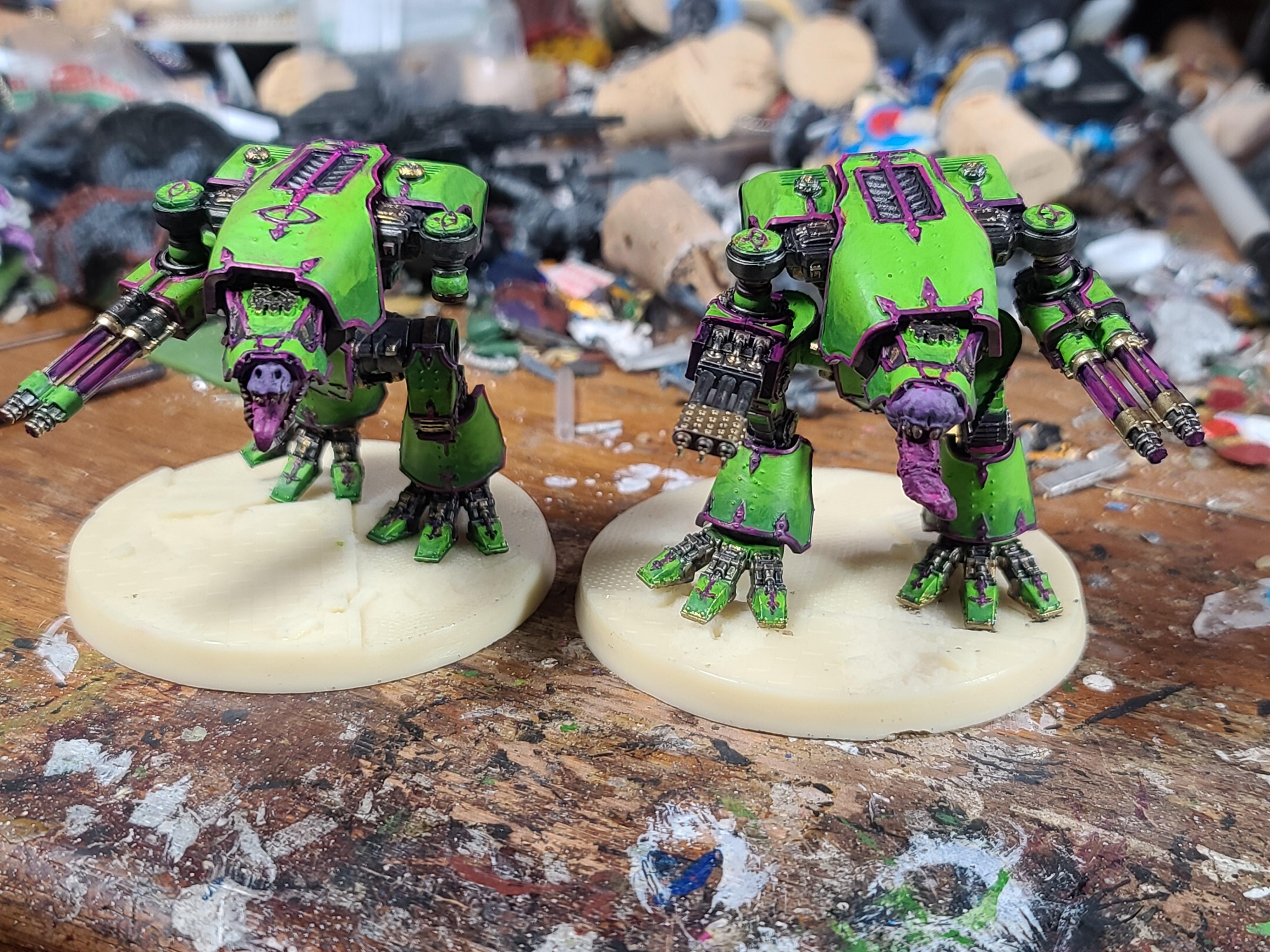 3d Printed Parts, Adeptus Titanicus, Chaos, Conversion, Games Workshop, Kitbash, Titan, Warhound, Work In Progress