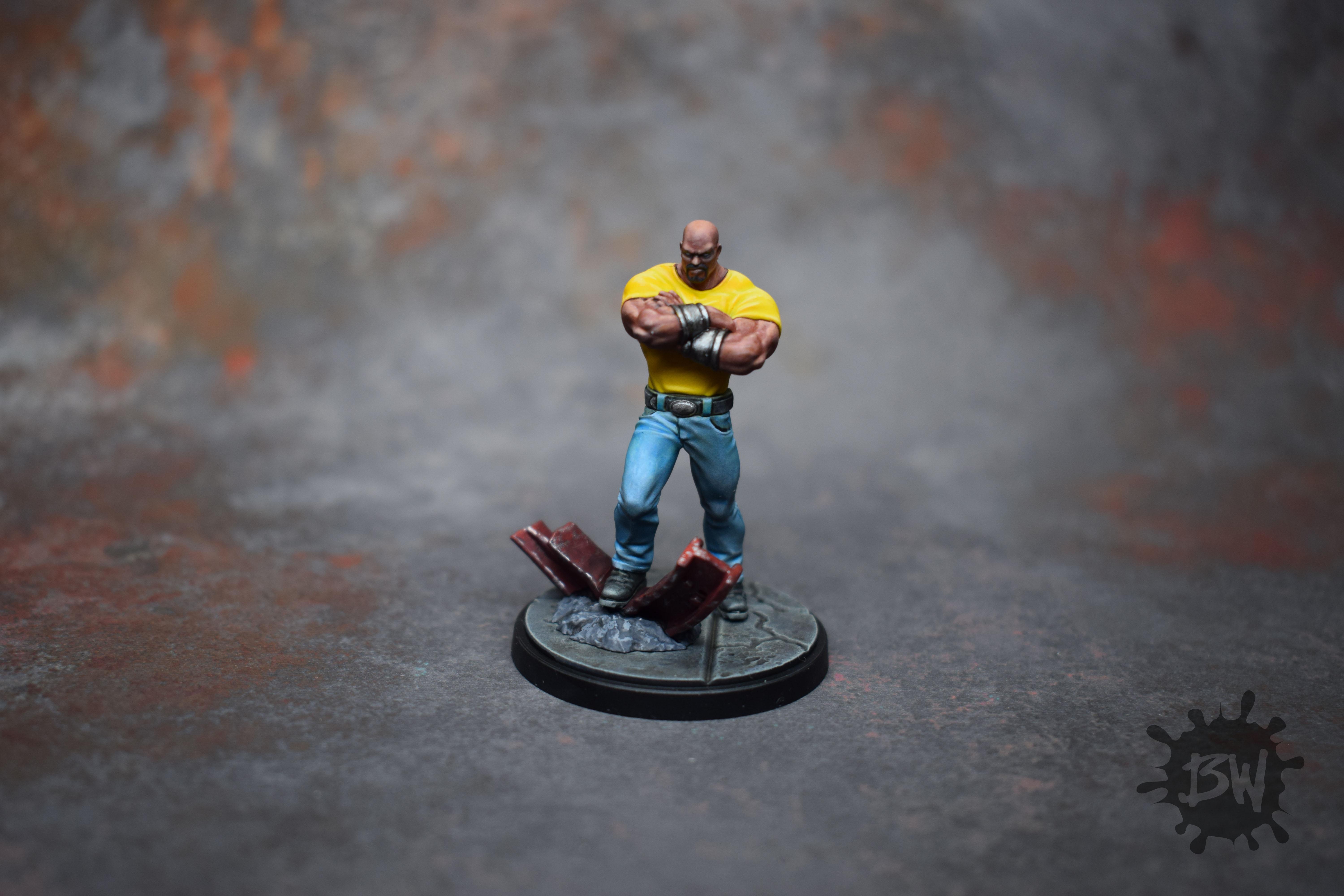 Amg, Atomic Mass Games, Bw, Luke Cage, Marvel, Marvel Crisis Protocol