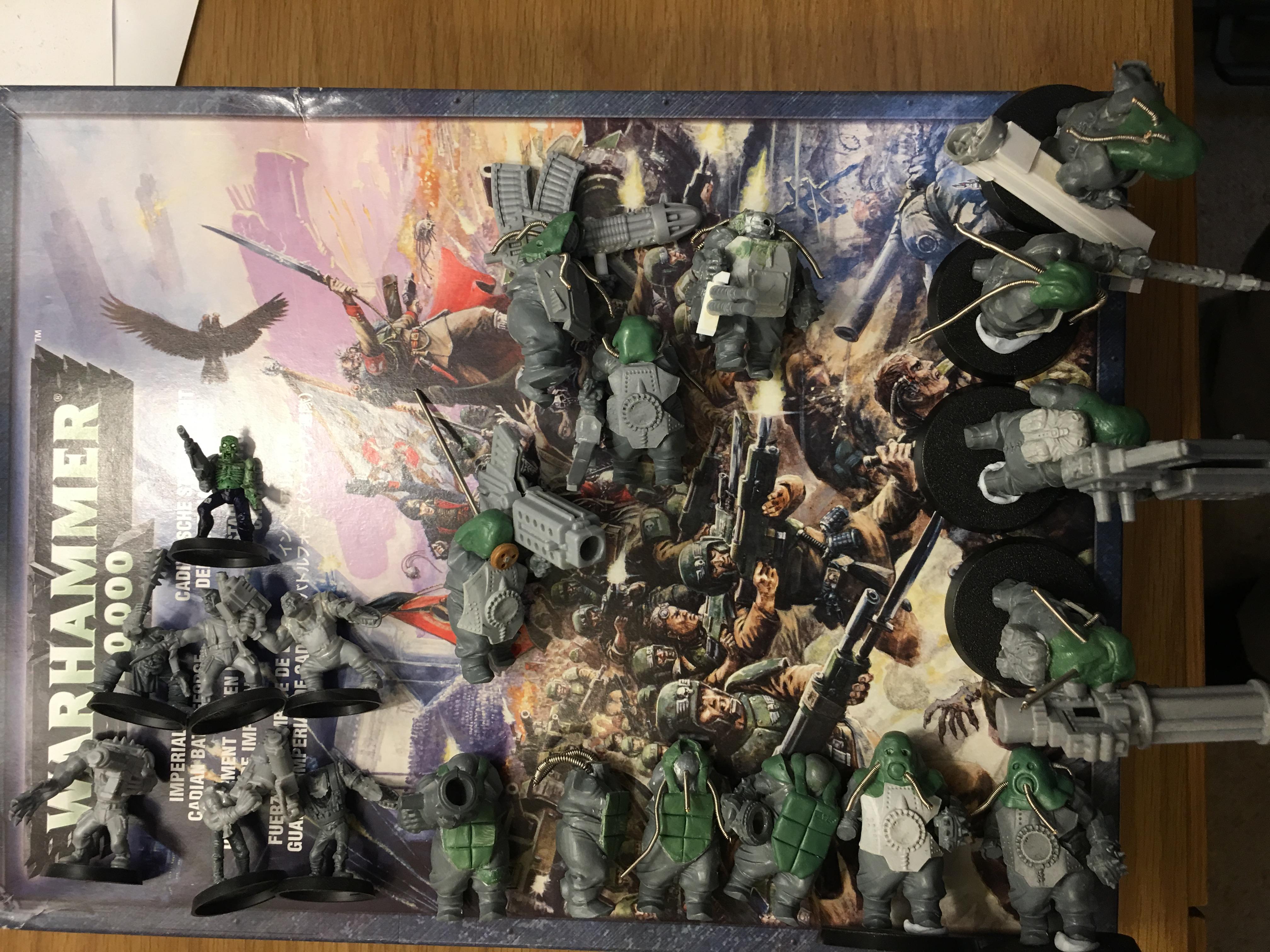 Chaos Cultists, Chaos Mutants, Games Workshop, Mutant Imperial Guard, Traitor Imperial Guard, W40k, Work In Progress