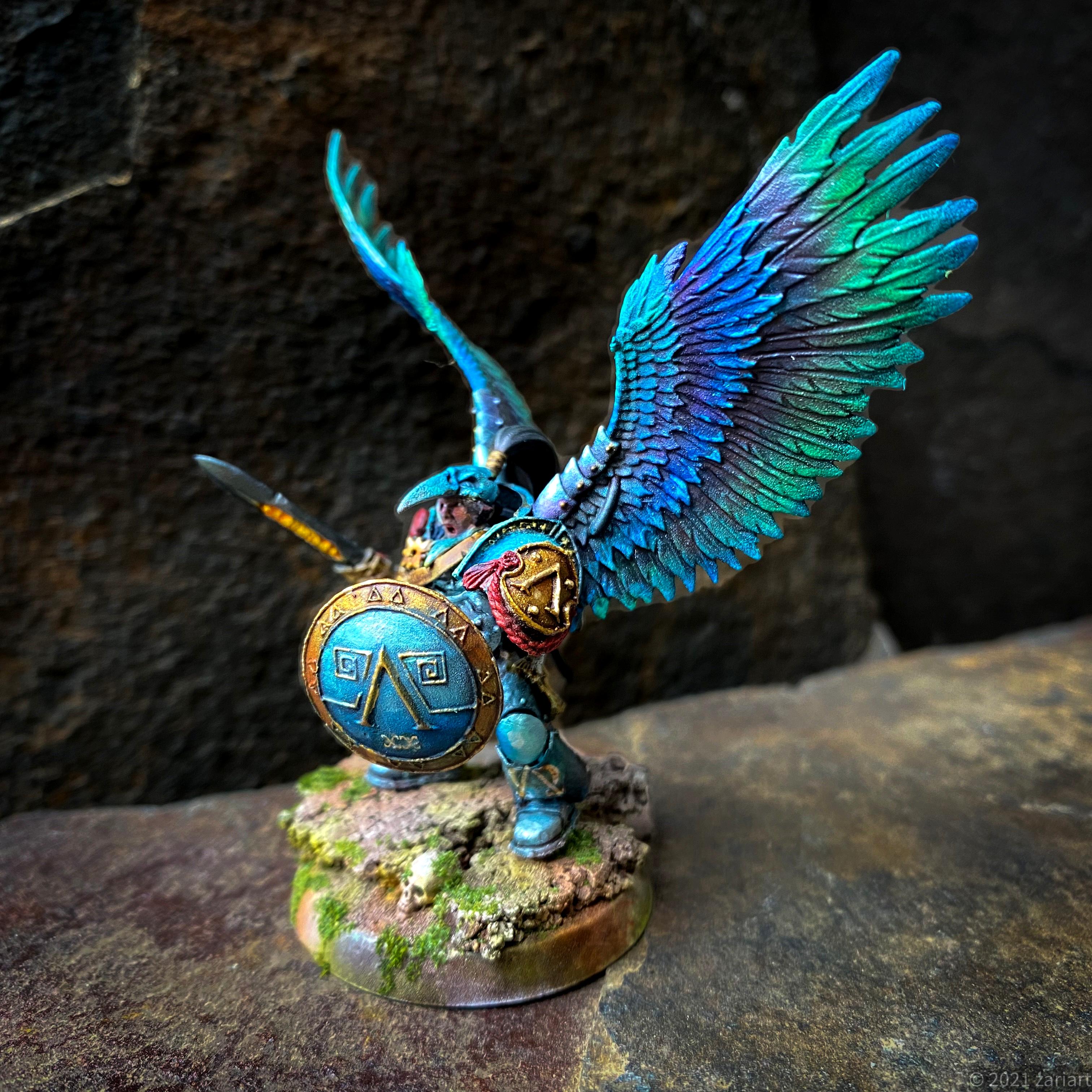 Airbrushed, Alpha Legion, Female, Kitbash, Space Marines, Warhammer 40,000, Winged