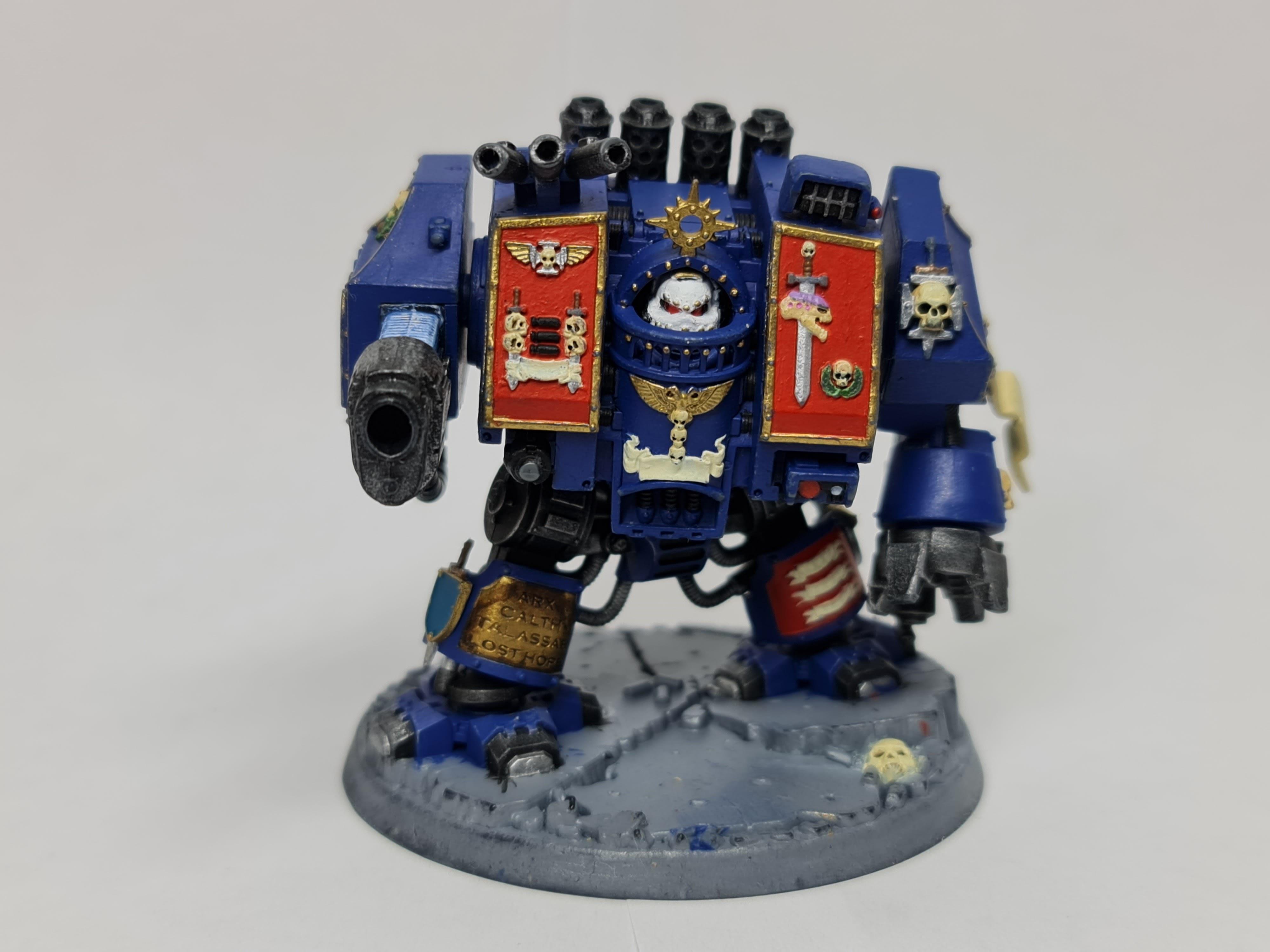This Dreadnaught is my first ever painted model. The primer went really weird