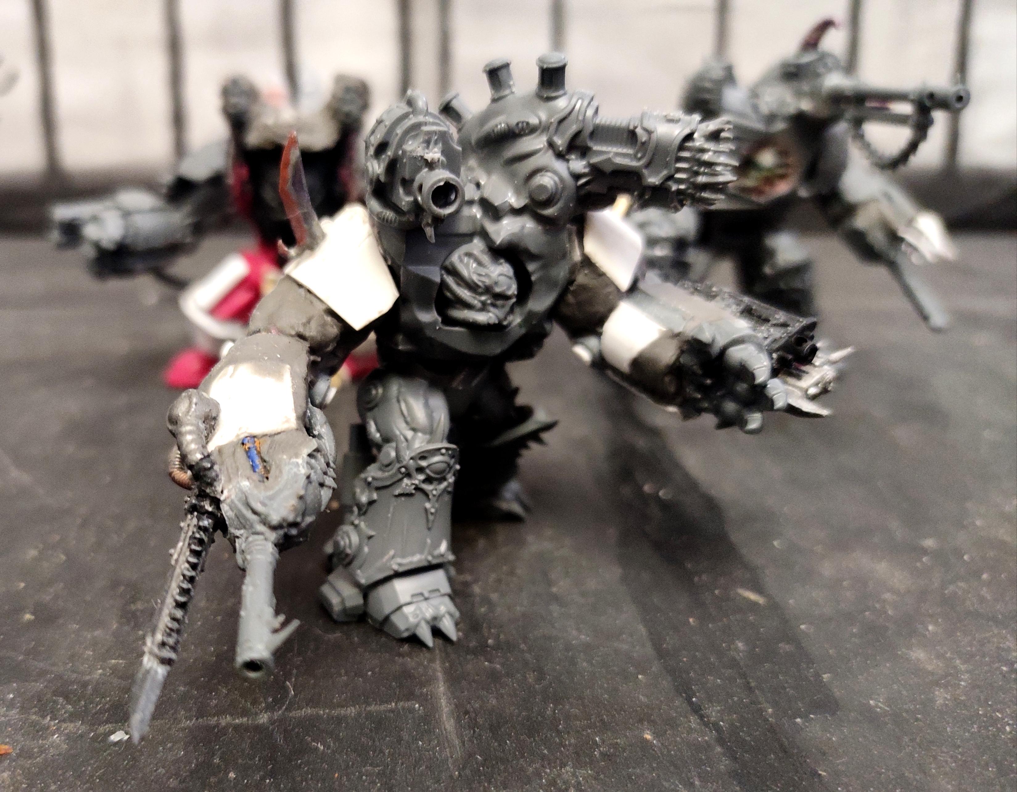 Bolter, Chain Sword, Chaos, Chaos Space Marines, Conversion, Excruciator Cannon, Heresy, Heretic Astartes, Infantry, Kitbash, Obliterators, Plasma, Putty, Scratch Build, Sculpting, Shadowspear, Traitor Legions, Warhammer 40,000, Work In Progress