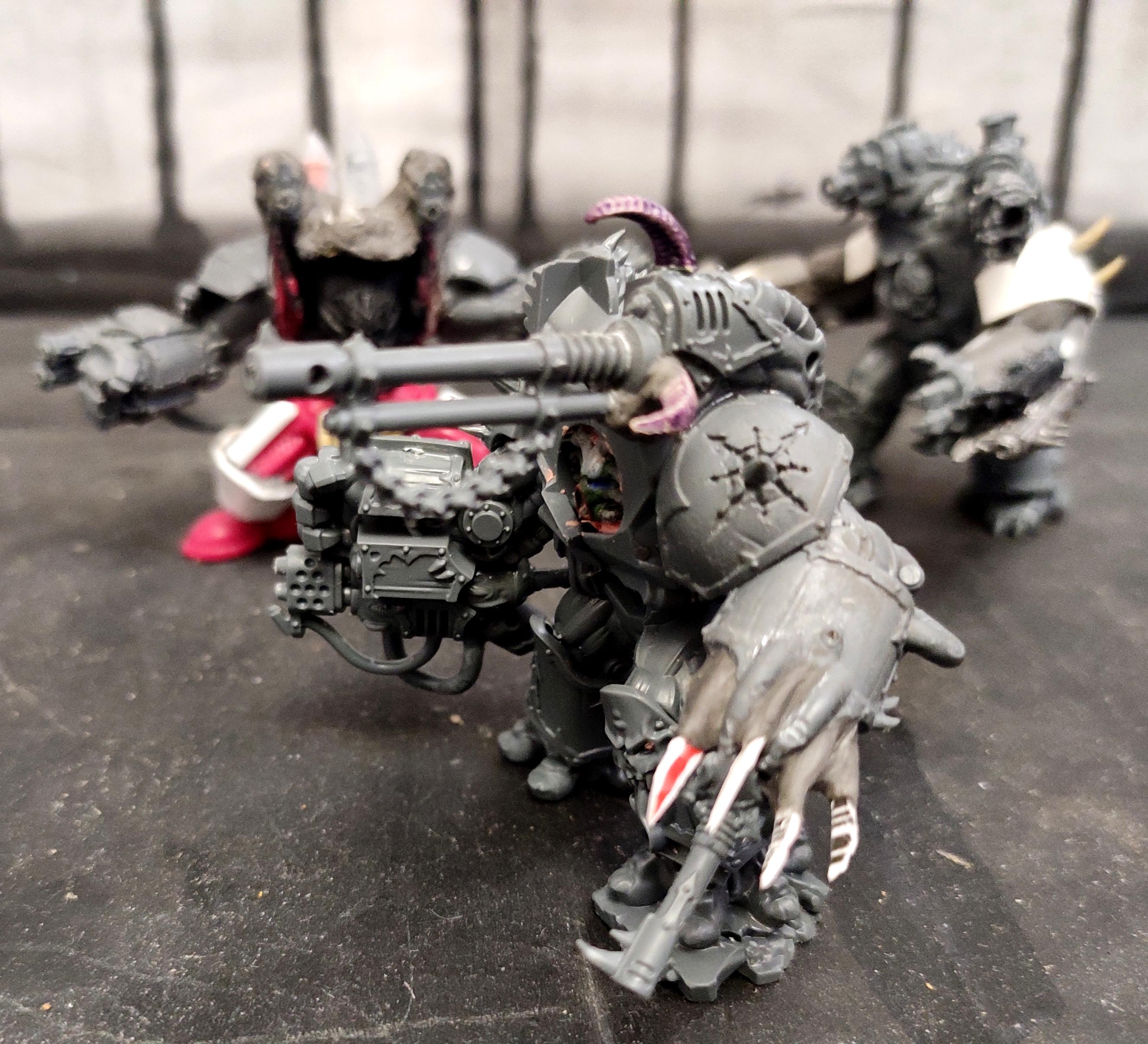 Chaos, Chaos Space Marines, Conversion, Excruciator Cannon, Heresy, Heretic Astartes, Infantry, Kitbash, Obliterators, Putty, Scratch Build, Sculpting, Shadowspear, Traitor Legions, Warhammer 40,000, Work In Progress