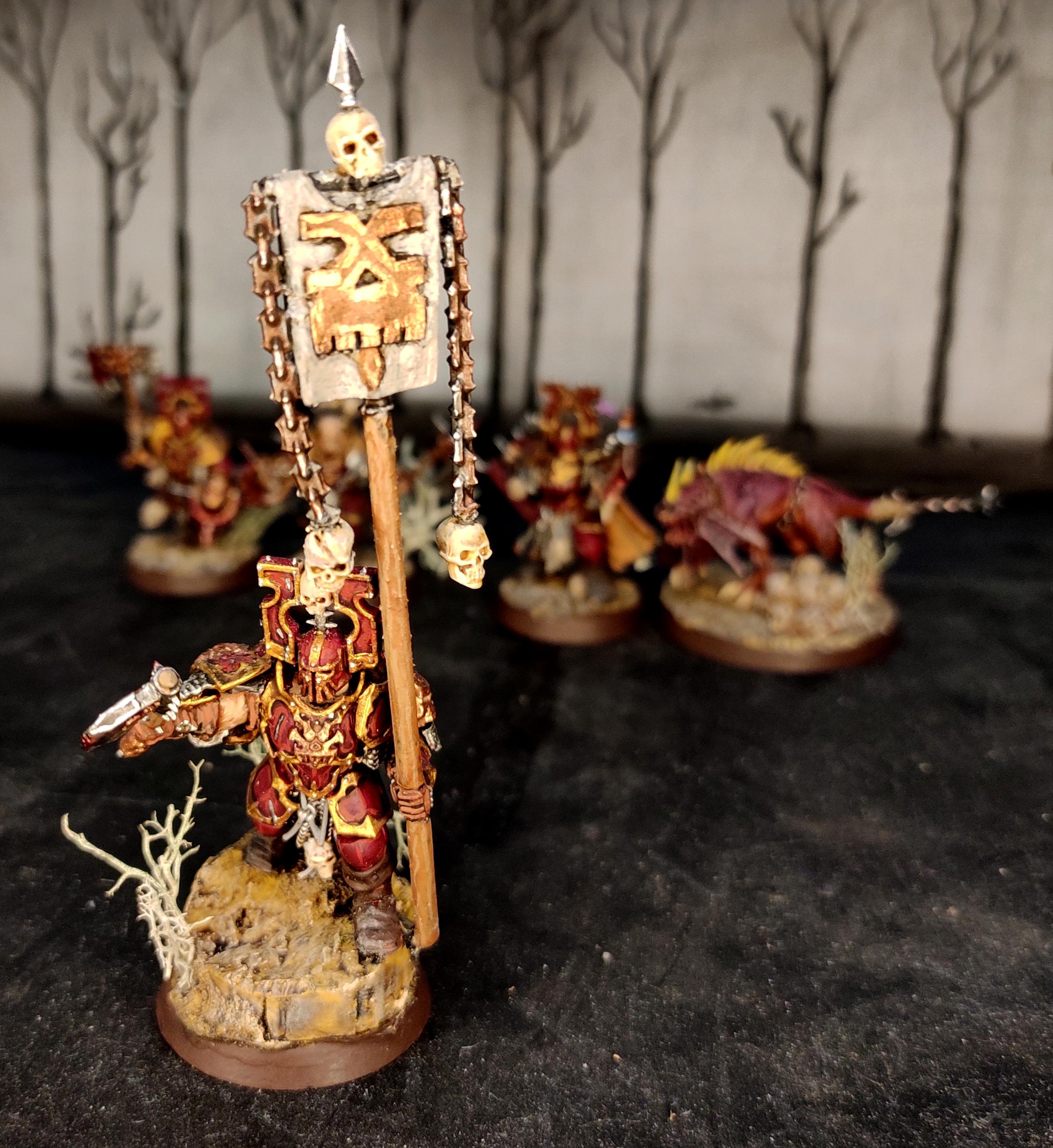 Age Of Sigmar, Banner, Berserk, Berserkers, Berzerk, Berzerker, Blades Of Khorne, Blood For The Blood God, Blood Warrior, Chaos, Conversion, Goreaxe, Infantry, Khorne, Khorne Bloodbound, Regiment, Skulls For Skull Throne, Trophy, Warhammer Fantasy