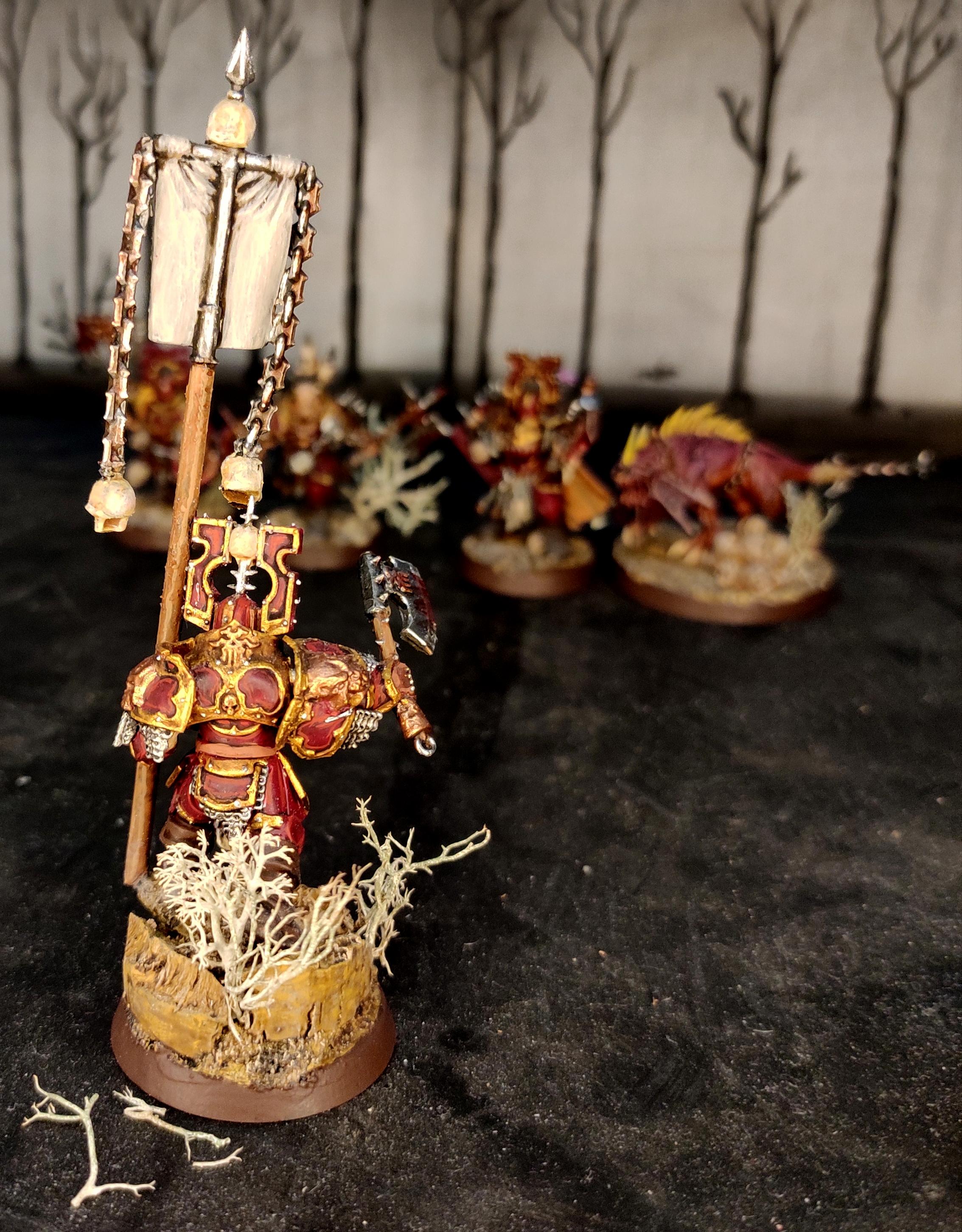 Age Of Sigmar, Banner, Berserk, Berserkers, Berzerk, Berzerker, Blades Of Khorne, Blood For The Blood God, Blood Warrior, Chaos, Conversion, Goreaxe, Infantry, Khorne, Khorne Bloodbound, Regiment, Skulls For Skull Throne, Trophy, Warhammer Fantasy