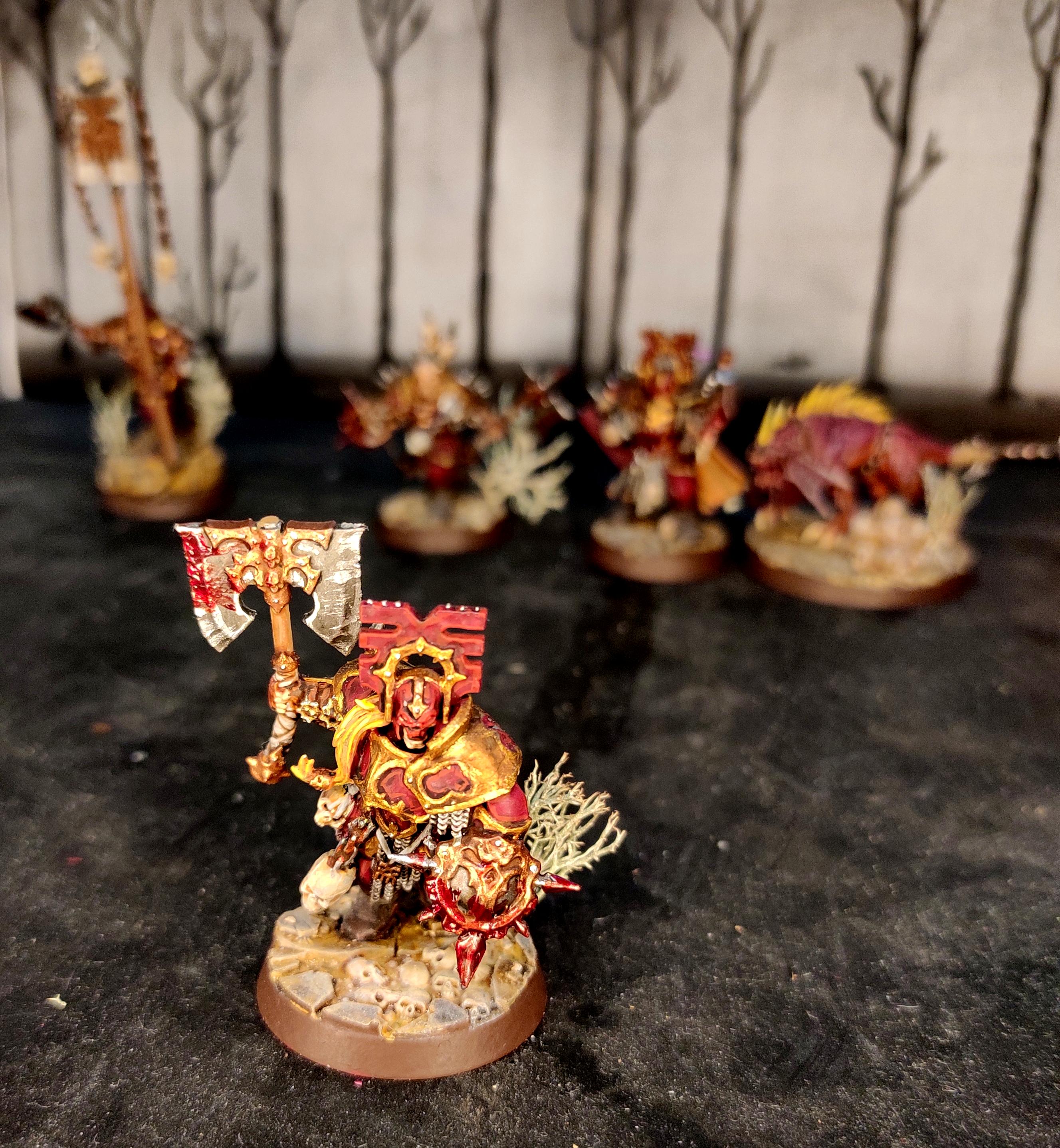 Age Of Sigmar, Berserk, Berserkers, Berzerk, Berzerker, Blades Of Khorne, Blood For The Blood God, Blood Warrior, Chaos, Conversion, Goreaxe, Gorefist, Infantry, Khorne, Khorne Bloodbound, Magore's Fiends, Regiment, Shadespire, Skulls For Skull Throne, Trophy, Warhammer Fantasy, Zharkus The Bloodsighted