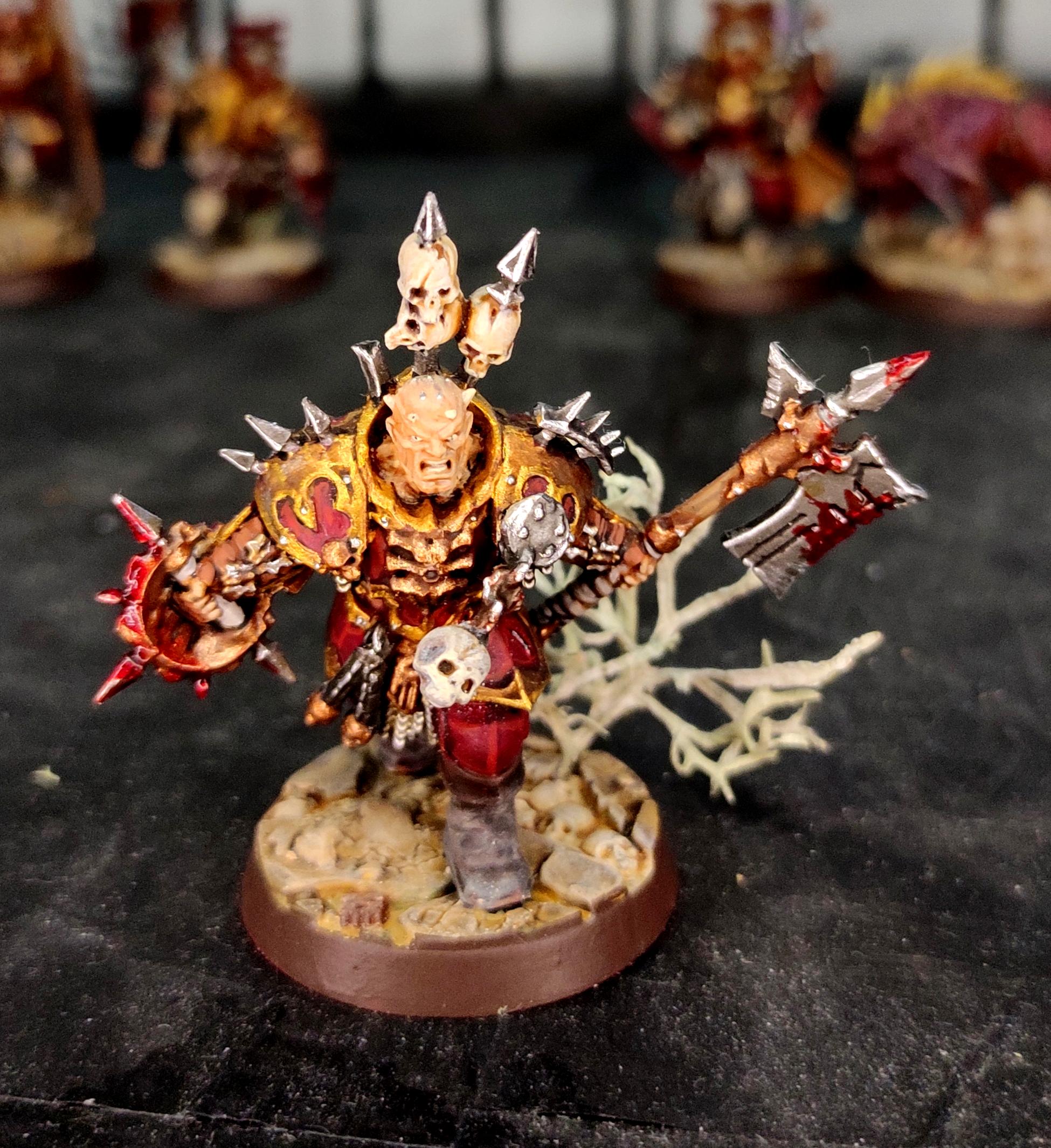 Age Of Sigmar, Berserk, Berserkers, Berzerk, Berzerker, Blades Of Khorne, Blood For The Blood God, Blood Warrior, Chaos, Conversion, Ghartok Flayskull, Goreaxe, Gorefist, Infantry, Khorne, Khorne Bloodbound, Magore's Fiends, Regiment, Shadespire, Skulls For Skull Throne, Trophy, Warhammer Fantasy