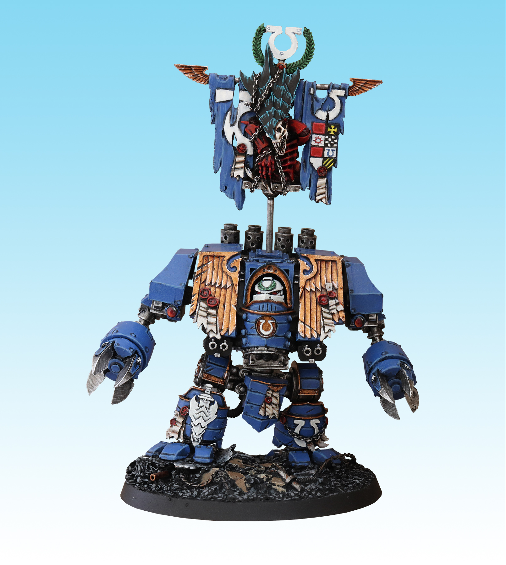 Adeptus Astartes, Dreadnought, Forge World, Space Marines, Squad, Ultramarines, Venerable Dreadnought, Warhammer 40,000