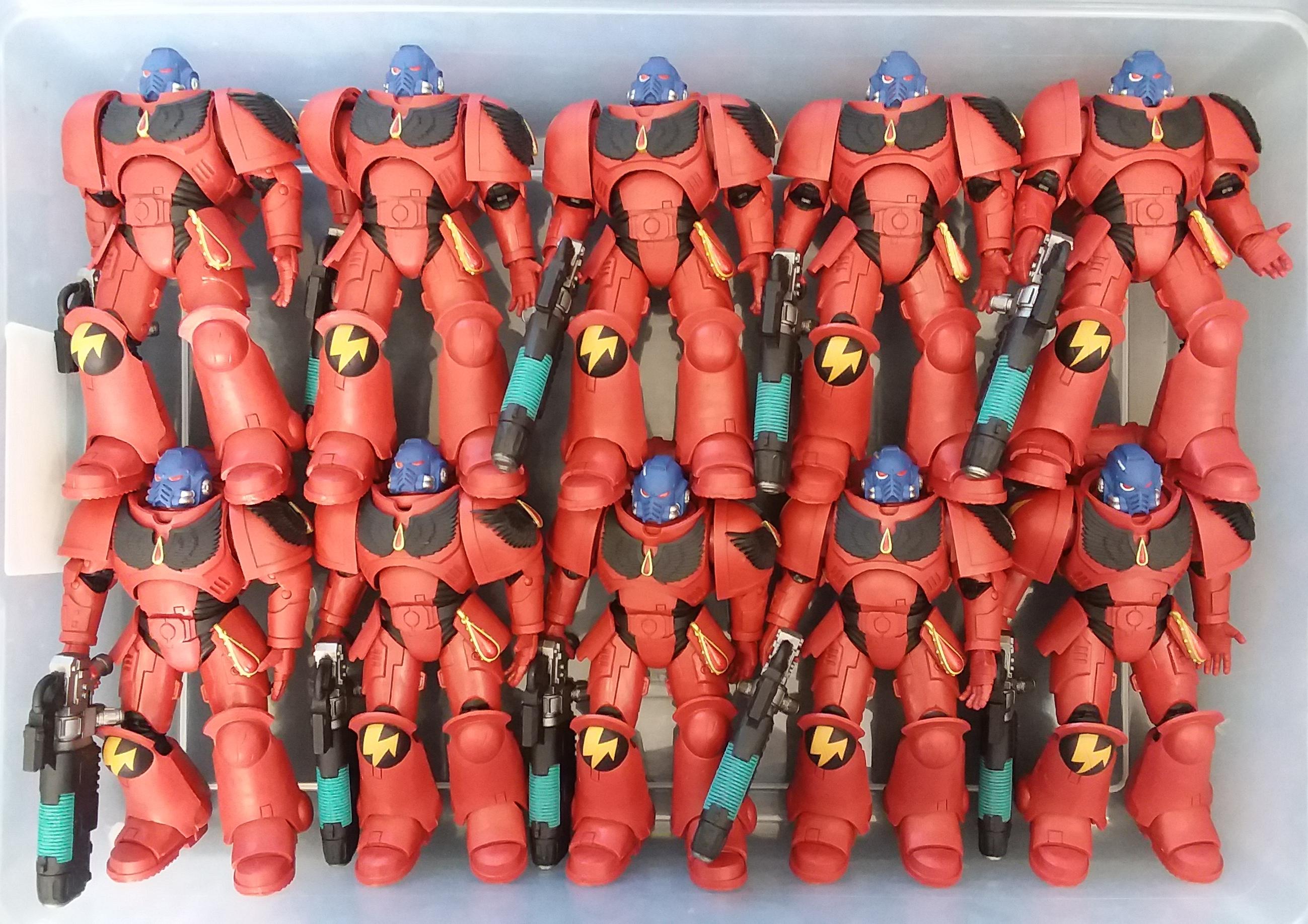 Action Figures, Space Marines, Squad, Toy