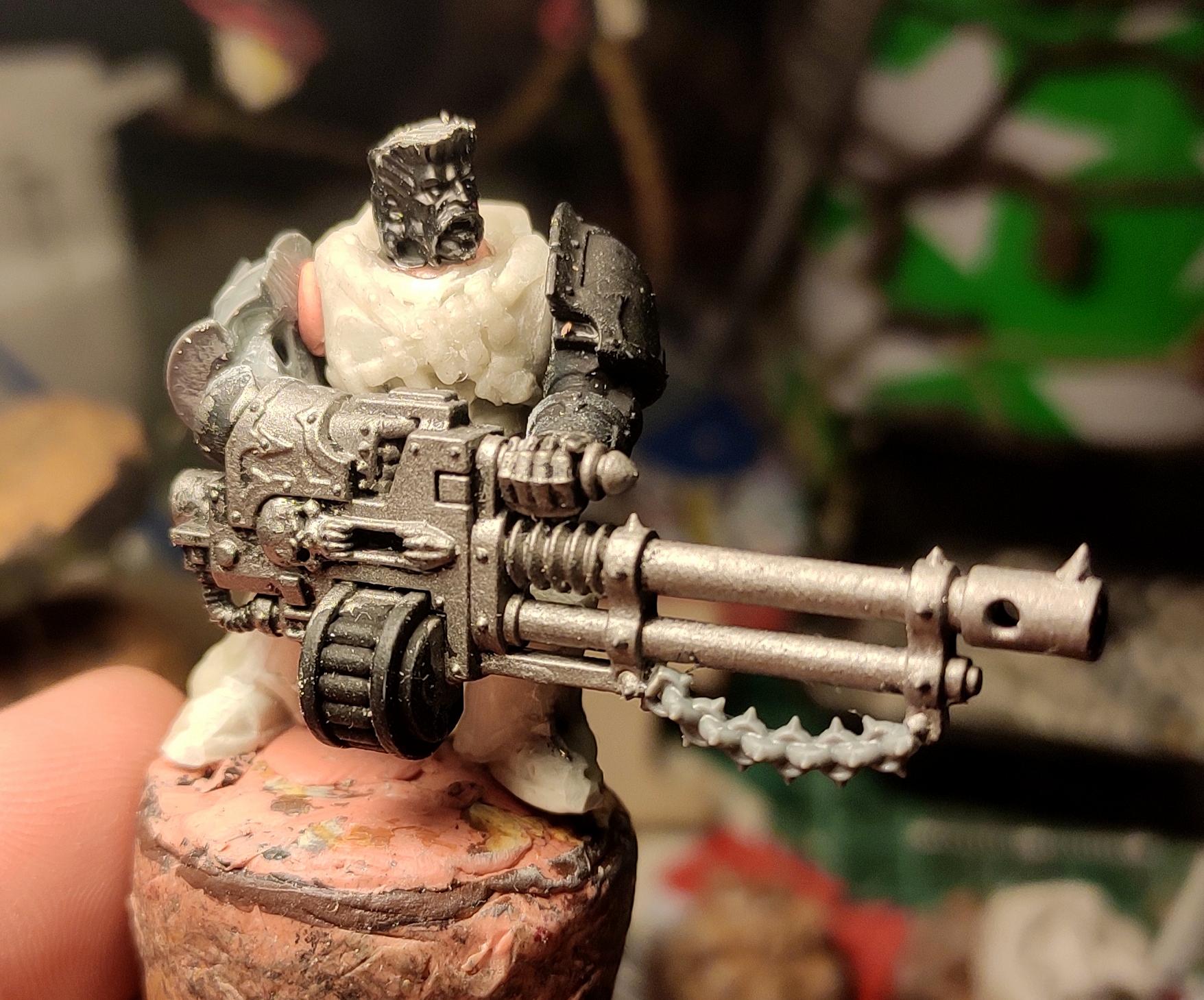Berserk, Berserkers, Berzerker, Blood For The Blood God, Blood Wolves, Casting, Chaos, Chaos Space Marines, Conversion, Havoc, Heresy, Heretic Astartes, Infantry, Khorne, Khorne Wolves, Kitbash, Putty, Reaper Autocannon, Skulls For Skull Throne, Space Wolves, Traitor Legions, Warhammer 40,000, Work In Progress