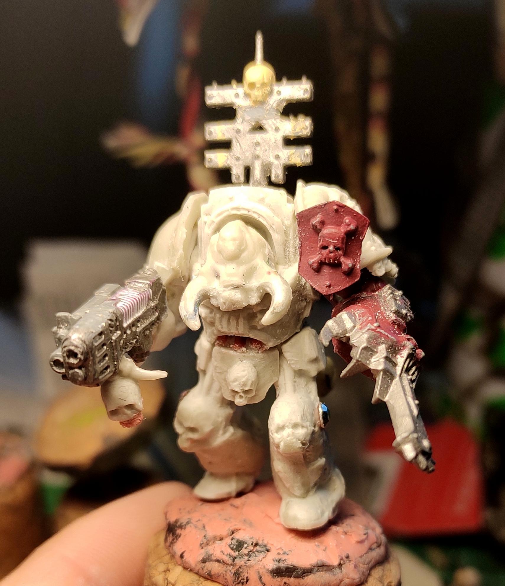 Casting, Chain Fist, Chaos, Chaos Space Marines, Combiweapon, Conversion, Heresy, Heretic Astartes, Infantry, Kitbash, Putty, Terminator Armor, Traitor Legions, Warhammer 40,000, Work In Progress